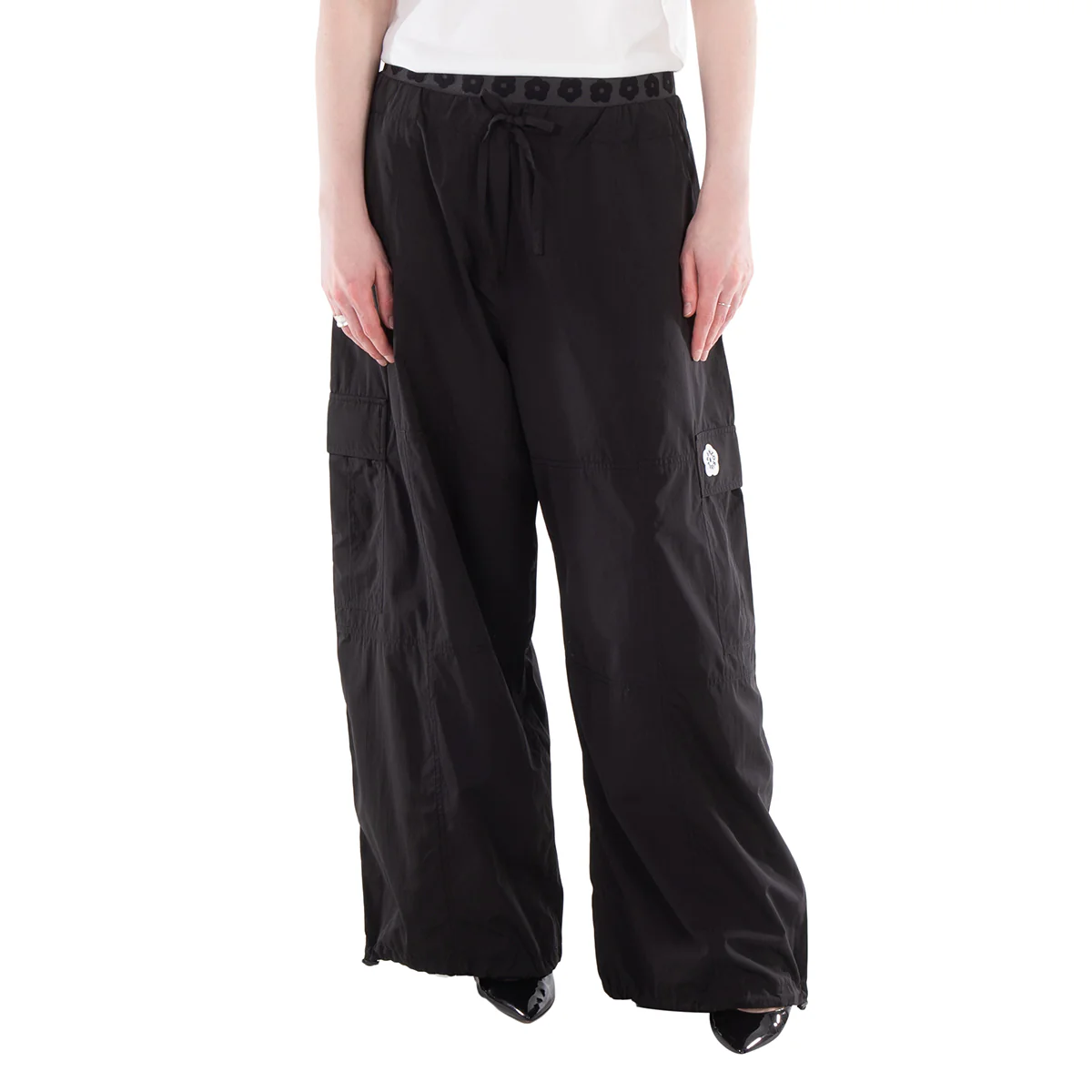 Kenzo Logo Applique Wide Leg Pants