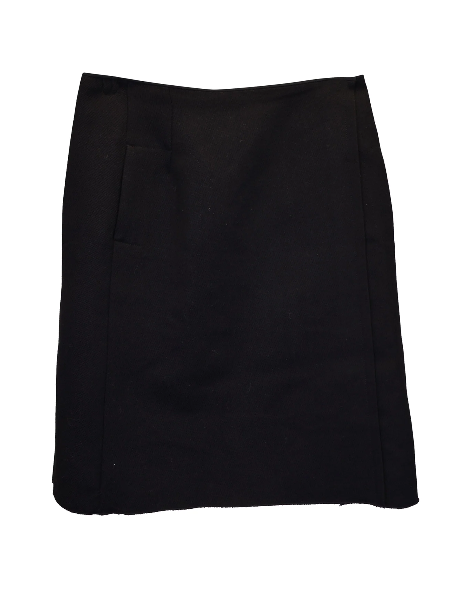 Nina Ricci A-Line Skirt in Black Wool