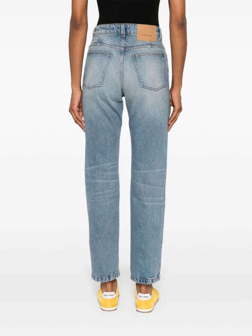 Imperial Blue Cotton Patch Jeans