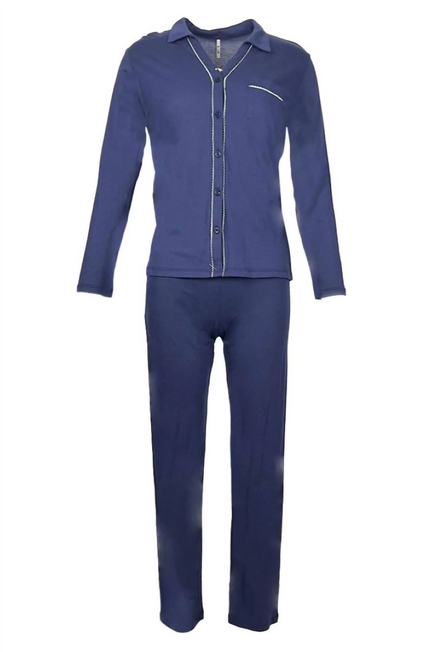 Women's Arya Long Sleeve Pajama Set In Indigo
