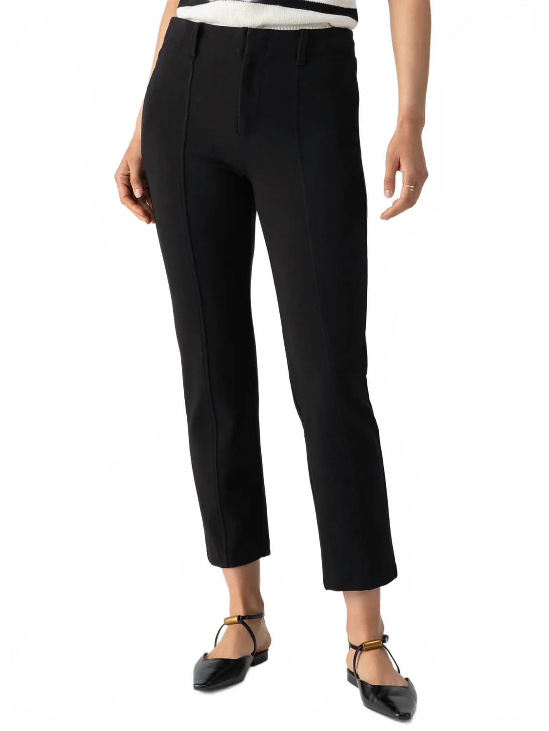 Cassie Ankle Slim Pant In Black