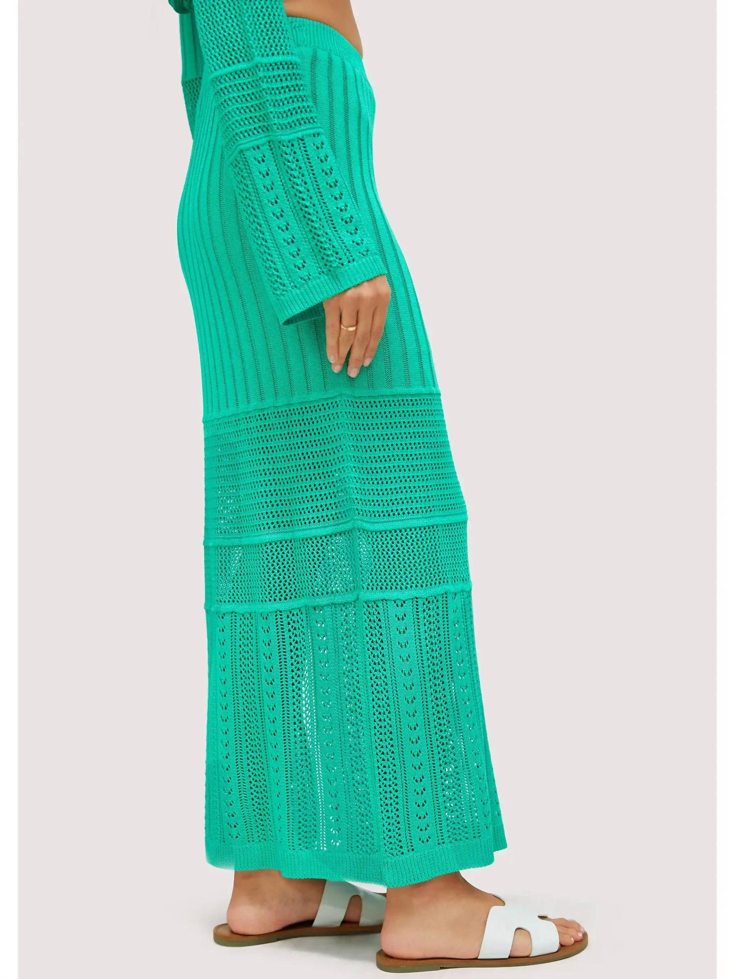 Calypso Maxi Skirt In Green