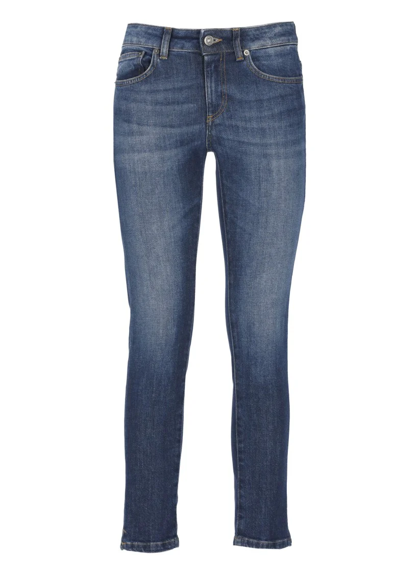 Blue Cotton Rose Trousers