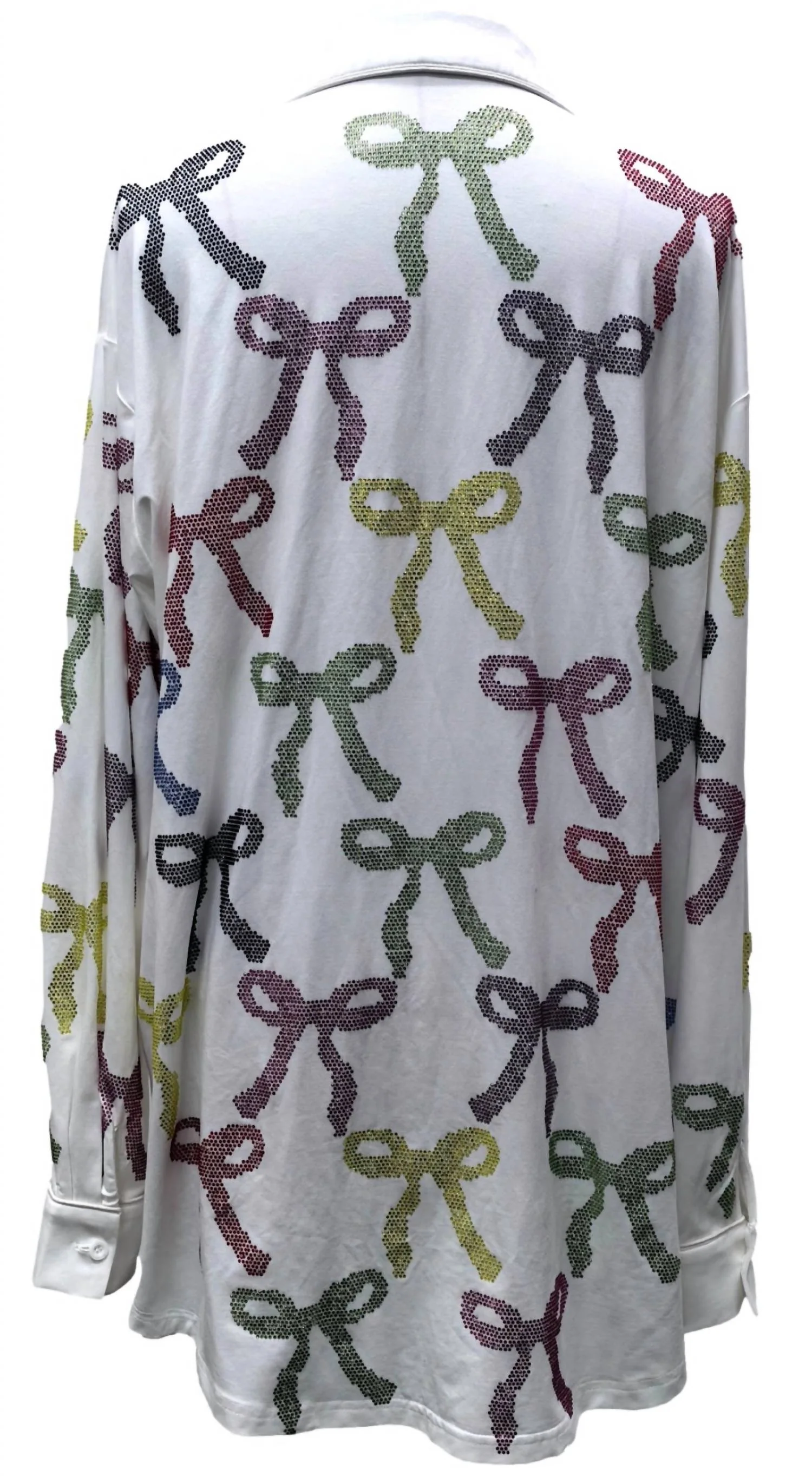 Rainbow Pajama Dress In White