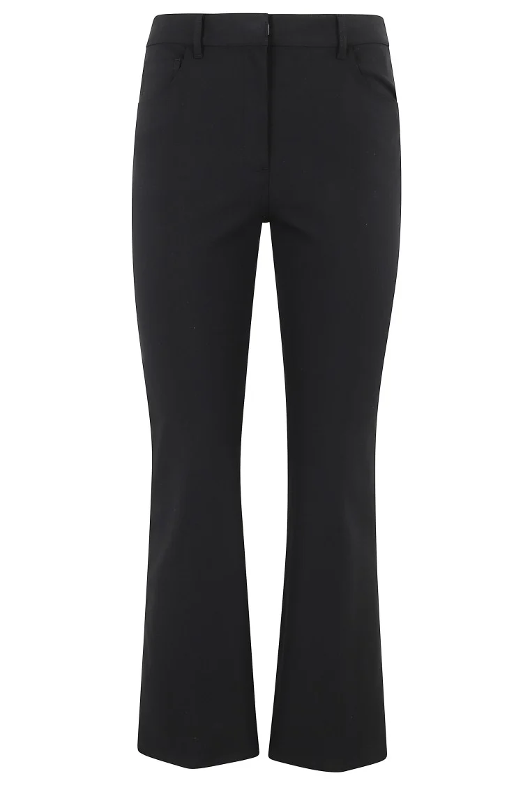 High-Waisted Cropped Pants With Five-Pocket Design