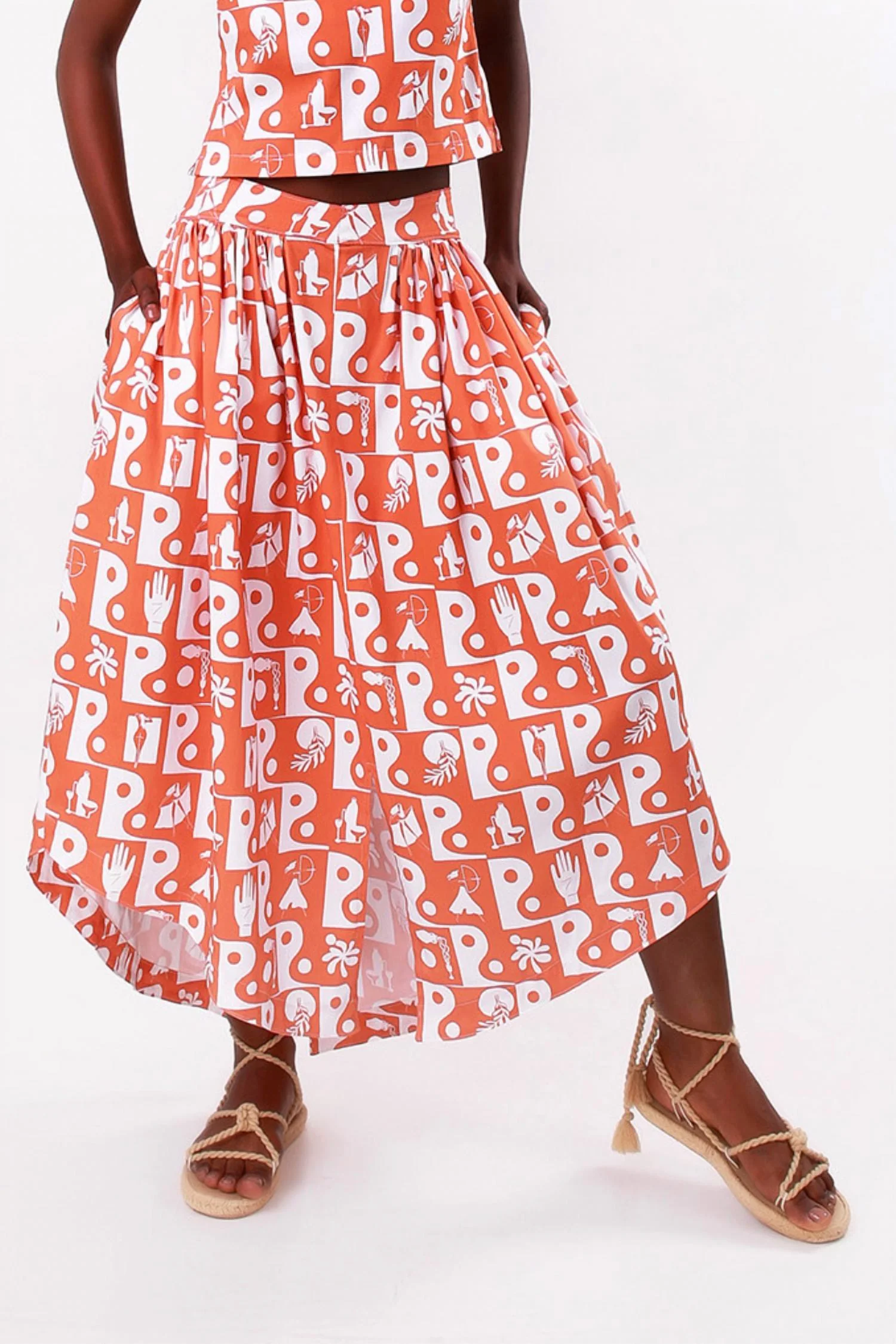 Diamond Skirt In Kozmo Print