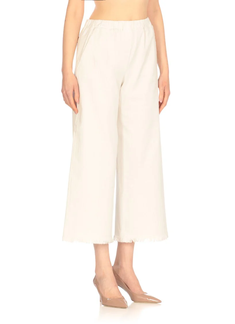 Ivory Cotton Pants