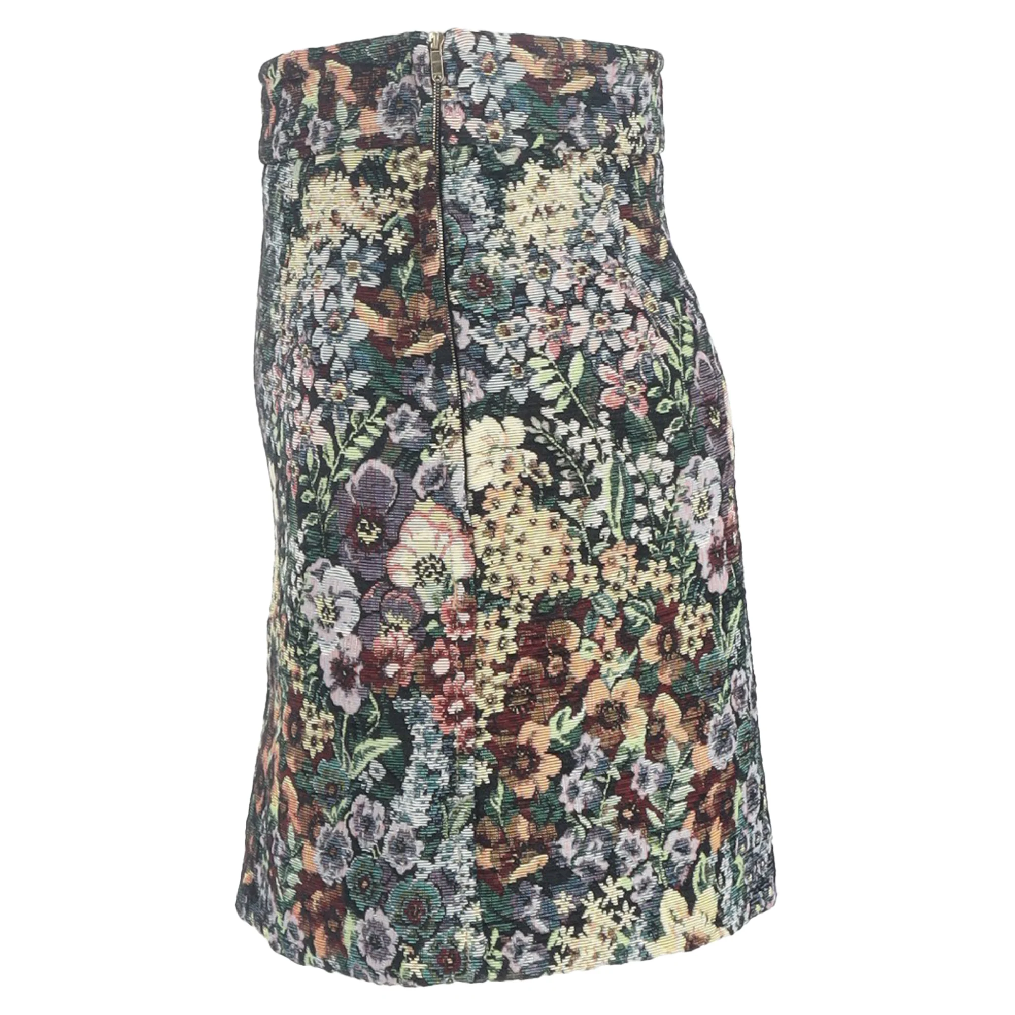 Sandro Paris Floral Printed Mini Skirt in Multicolor Polyester