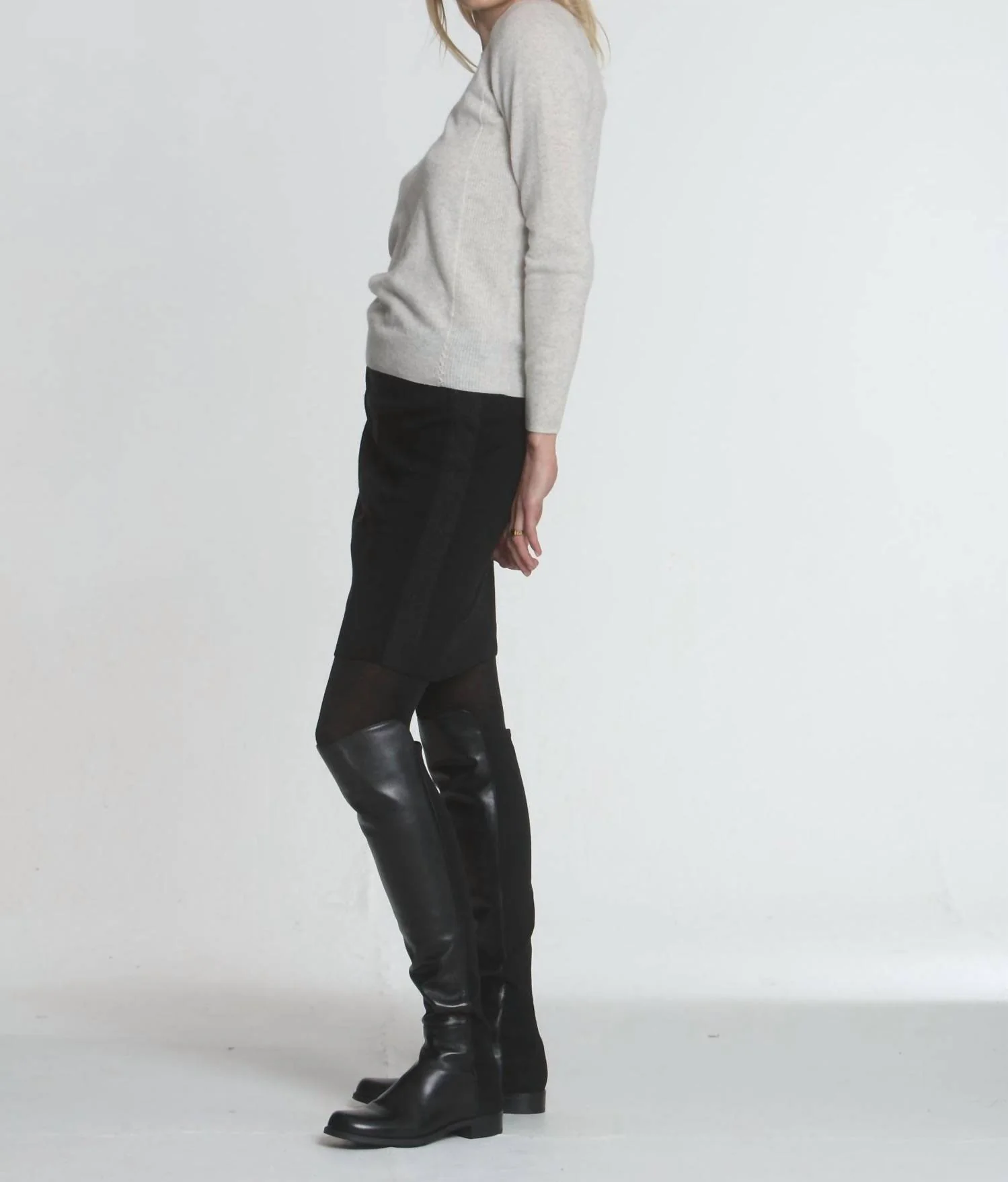 Women's Haley Knit Skirt In Black/charcoal