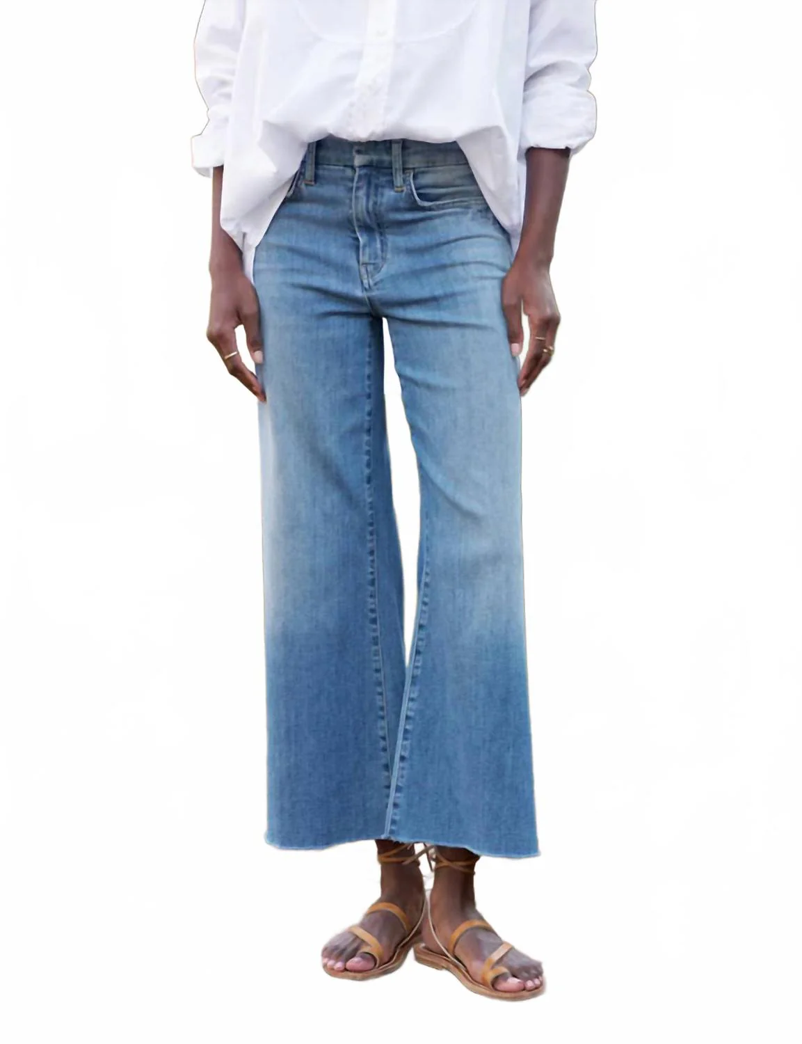 Galway Wide-Leg Jeans In Light Wash Indigo