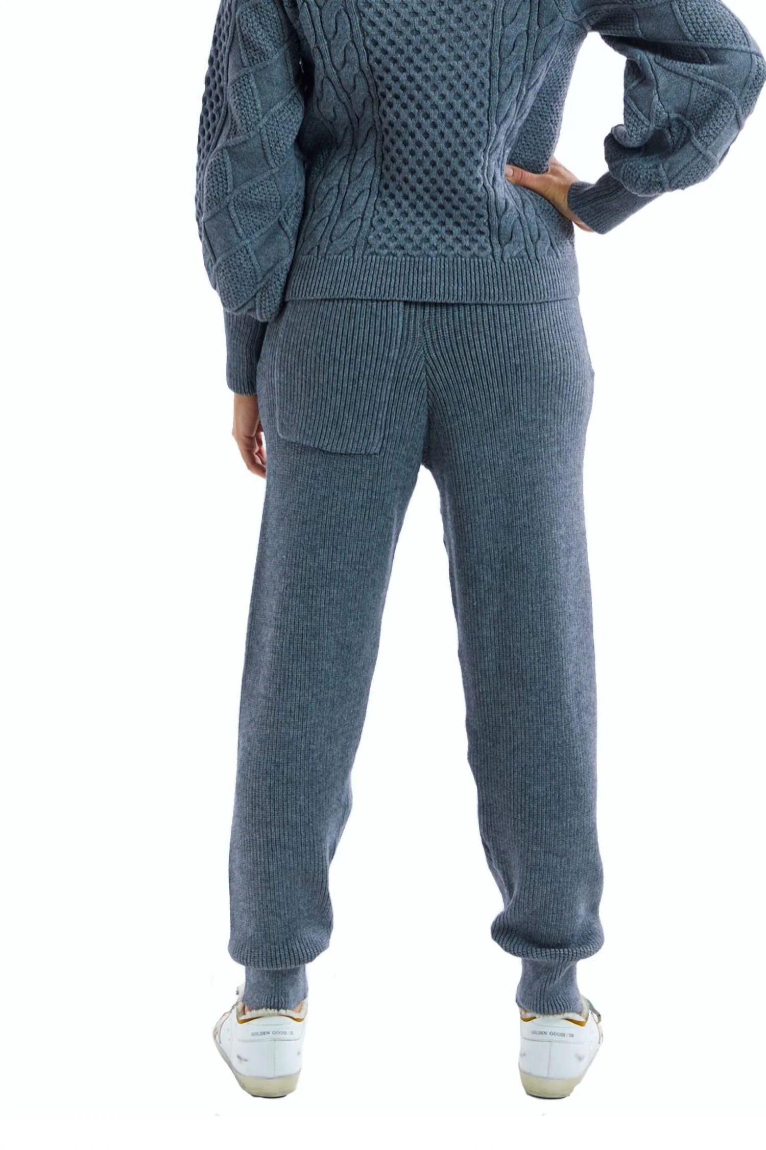 Cozy Knit Pants In Grey