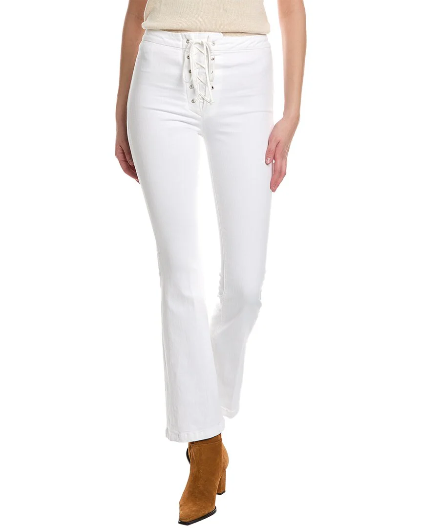 MOTHER Denim The Lace-Up High-Waist Weekender Totally Innocent Flare Jean