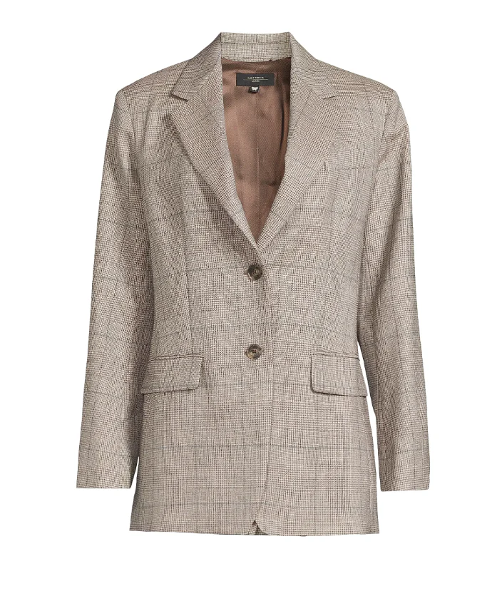Weekend Max Mara Burgos Plaid Tailored Jacket