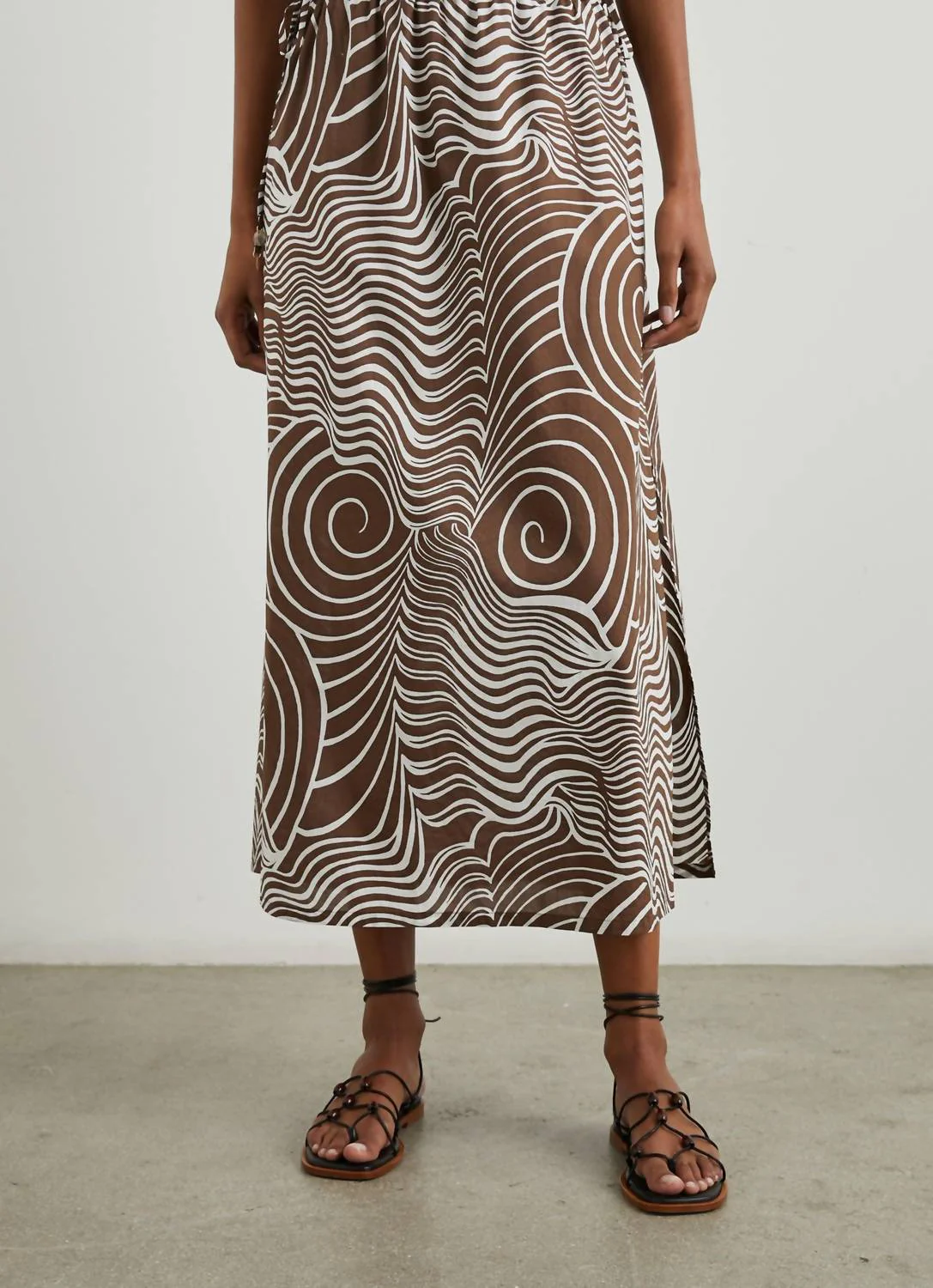 Beech Midi Skirt In Swirls