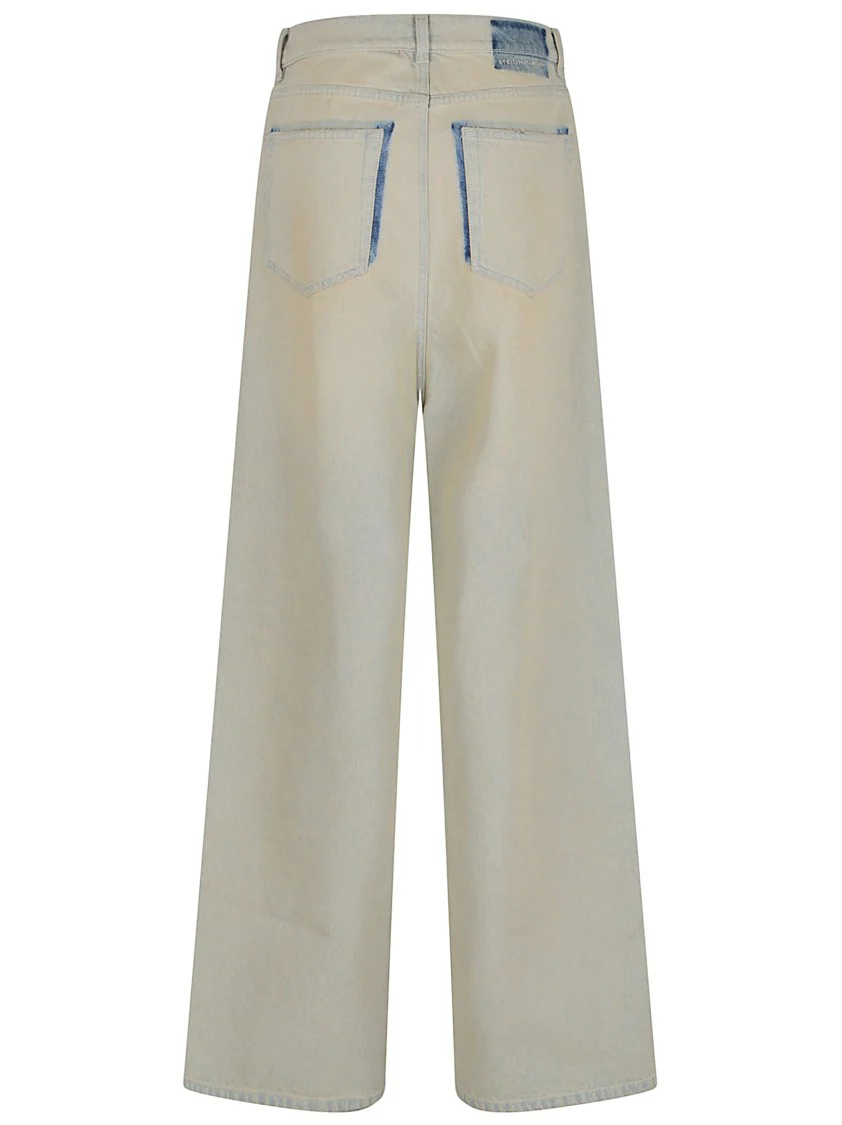 Sand Overdyed Wide Leg Jeans