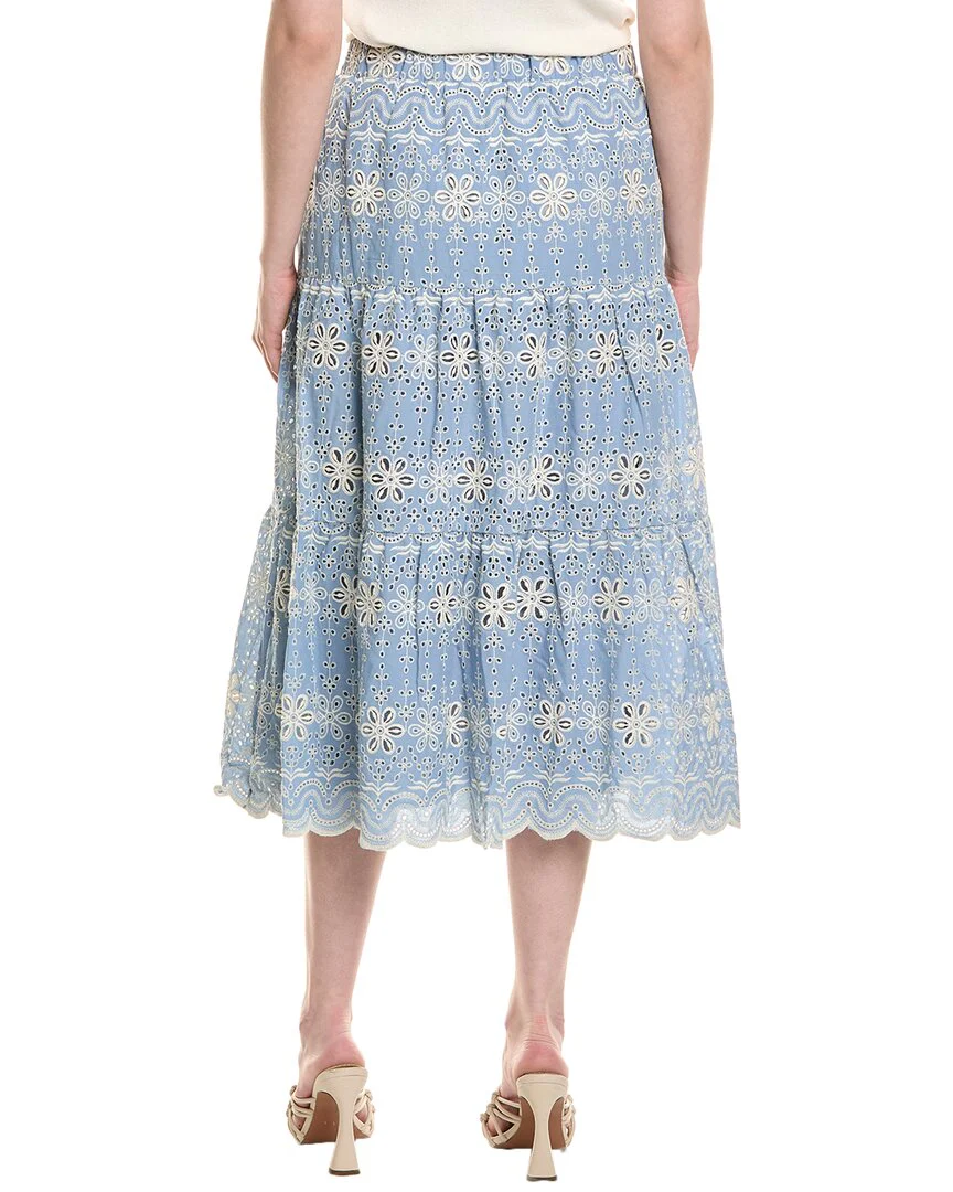 FATE Tiered Broderie Skirt