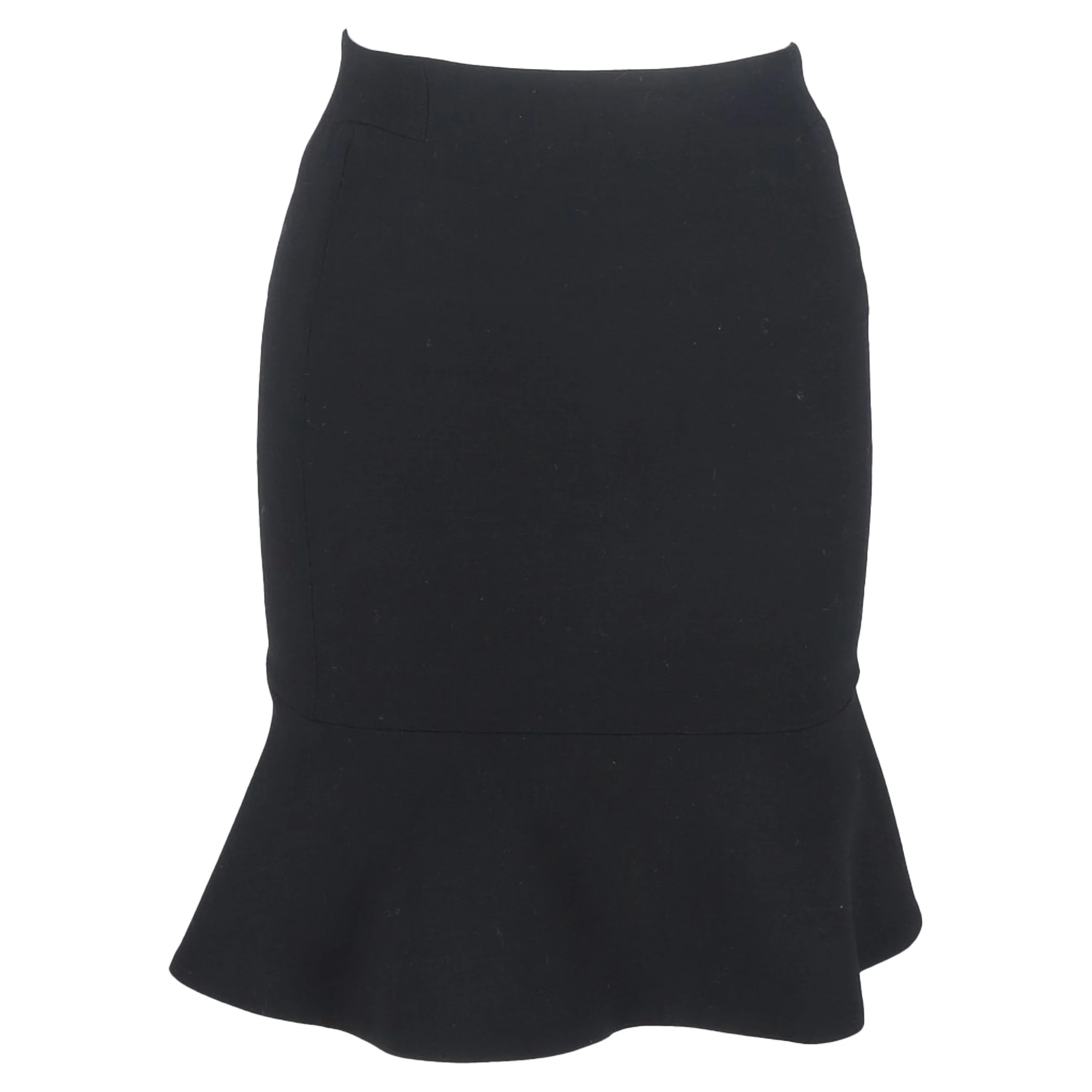Ba&Sh Mini Flared Skirt in Black Wool