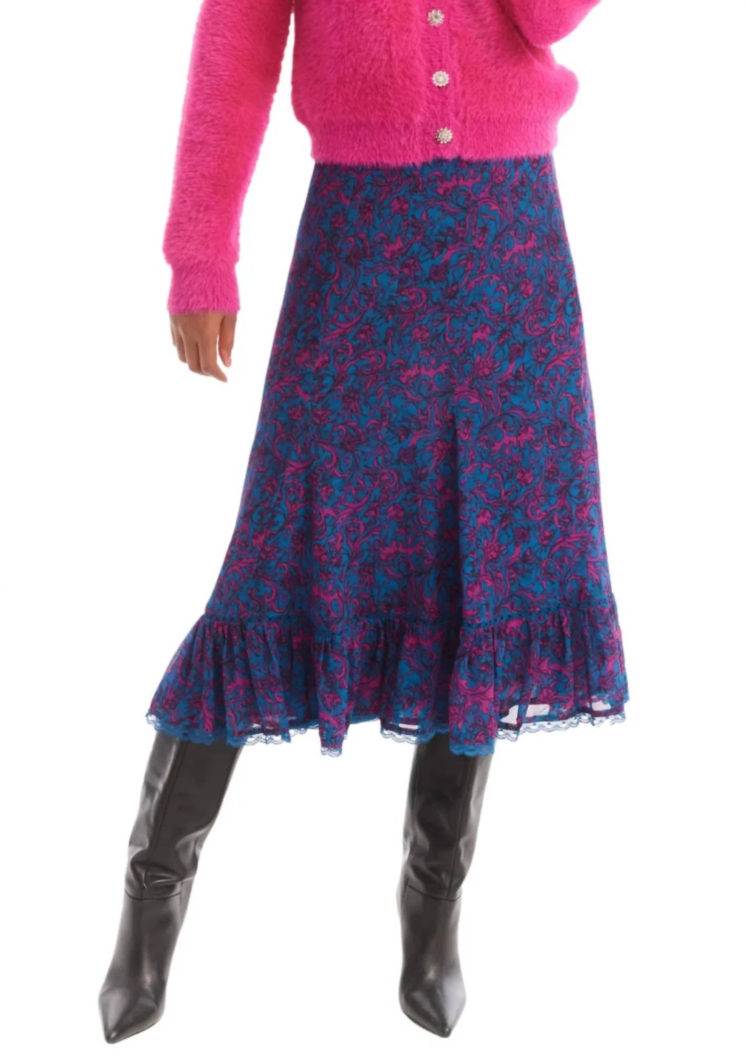 Lotte Midi Skirt In Multi