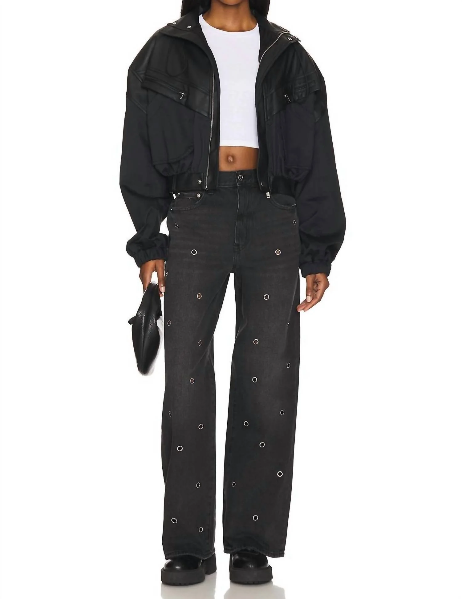 Hendrix High Rise Baggy Jeans In Glamour