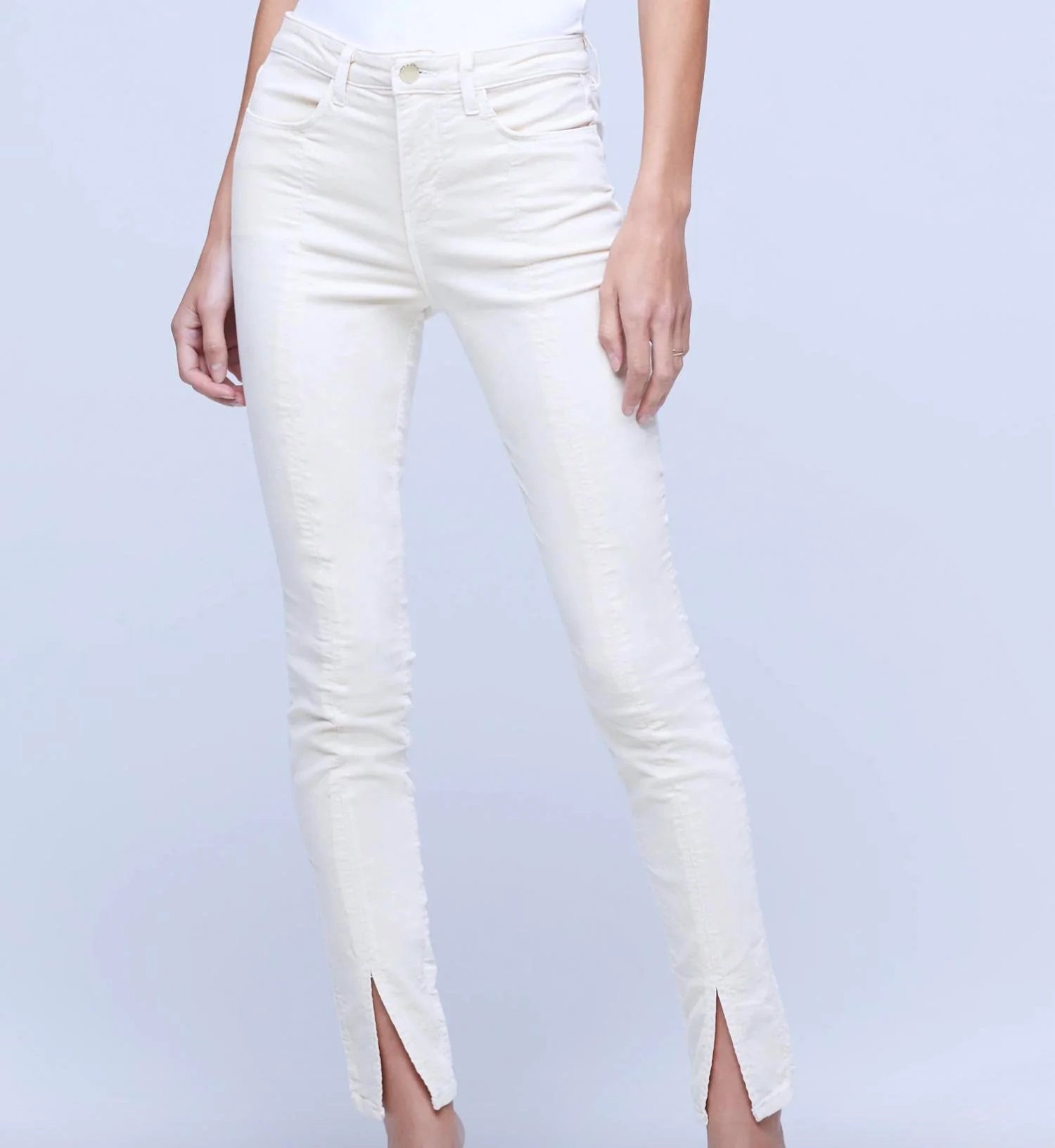 Jyothi Velvet Jean In Champagne