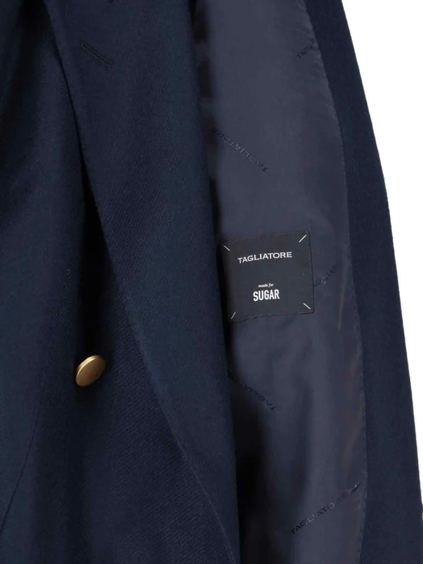 Tailored Double-Breasted Jacket With Gold Buttons