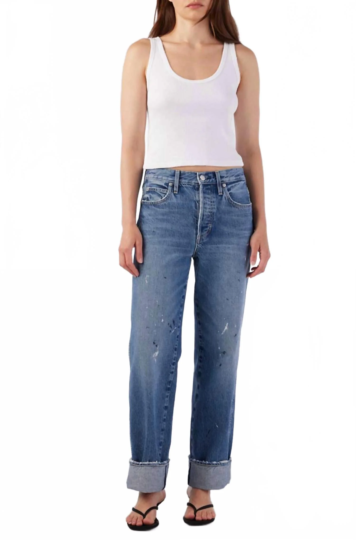 Sonia Cuffed Jeans In Shatter