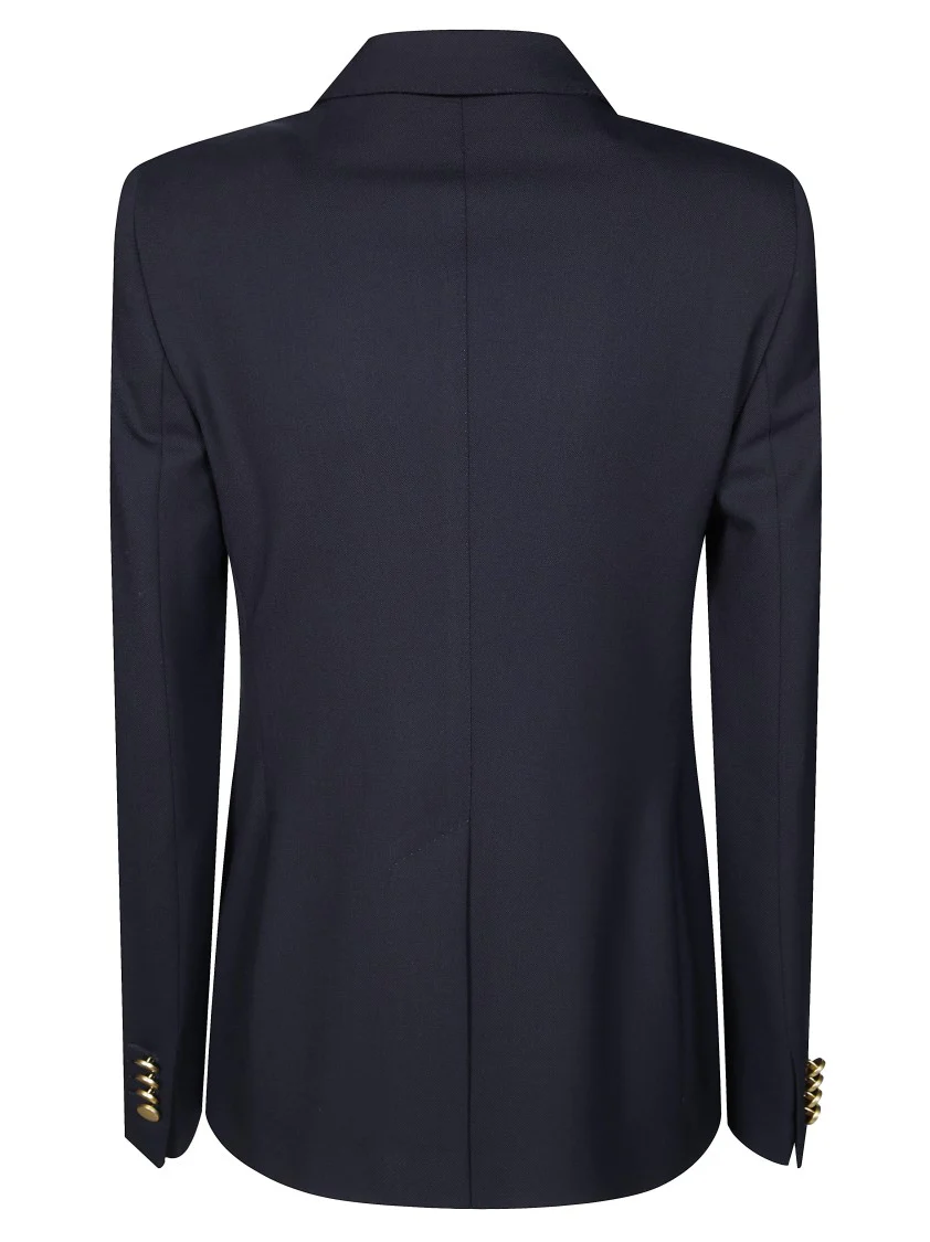 Double-Breasted Tailored Blazer With Central Vent