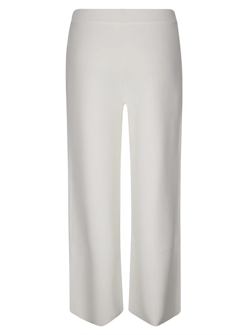 Wide-Leg Trousers In Stretch Fabric