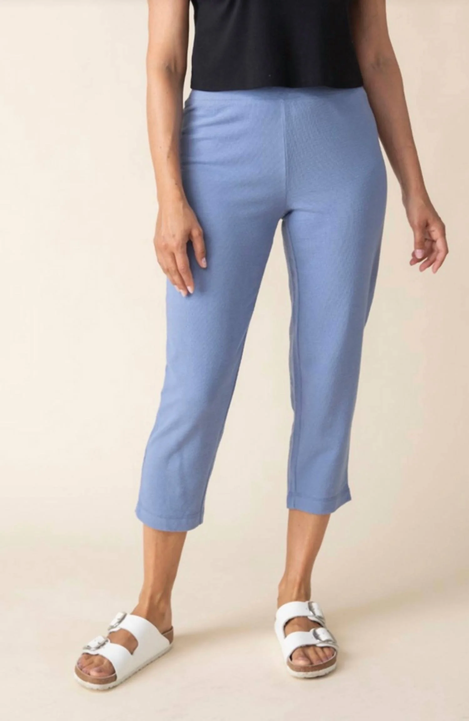 Women's Weekend Terry Easy Capri Pants In Rain