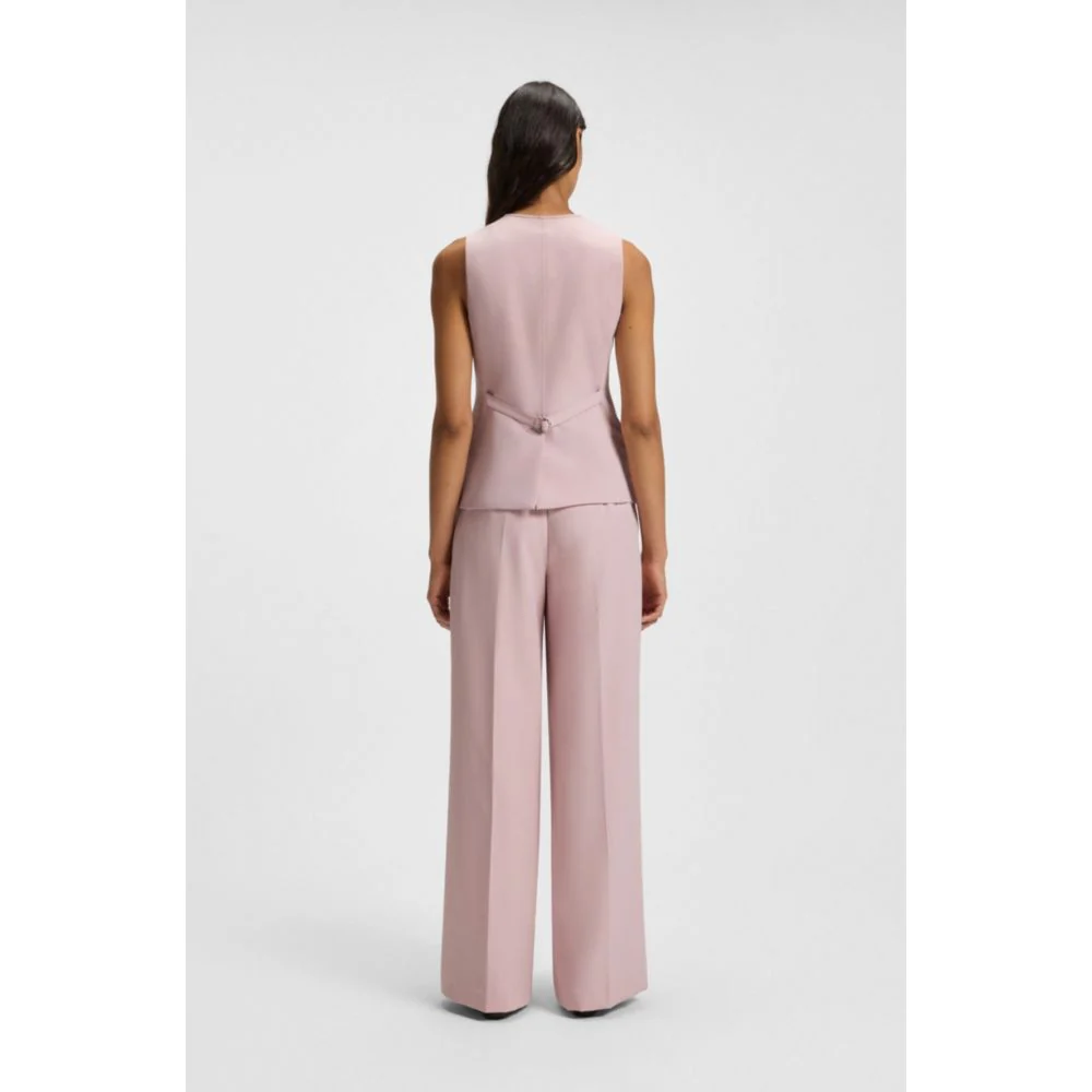 Adjustable waistcoat in stretch crepe