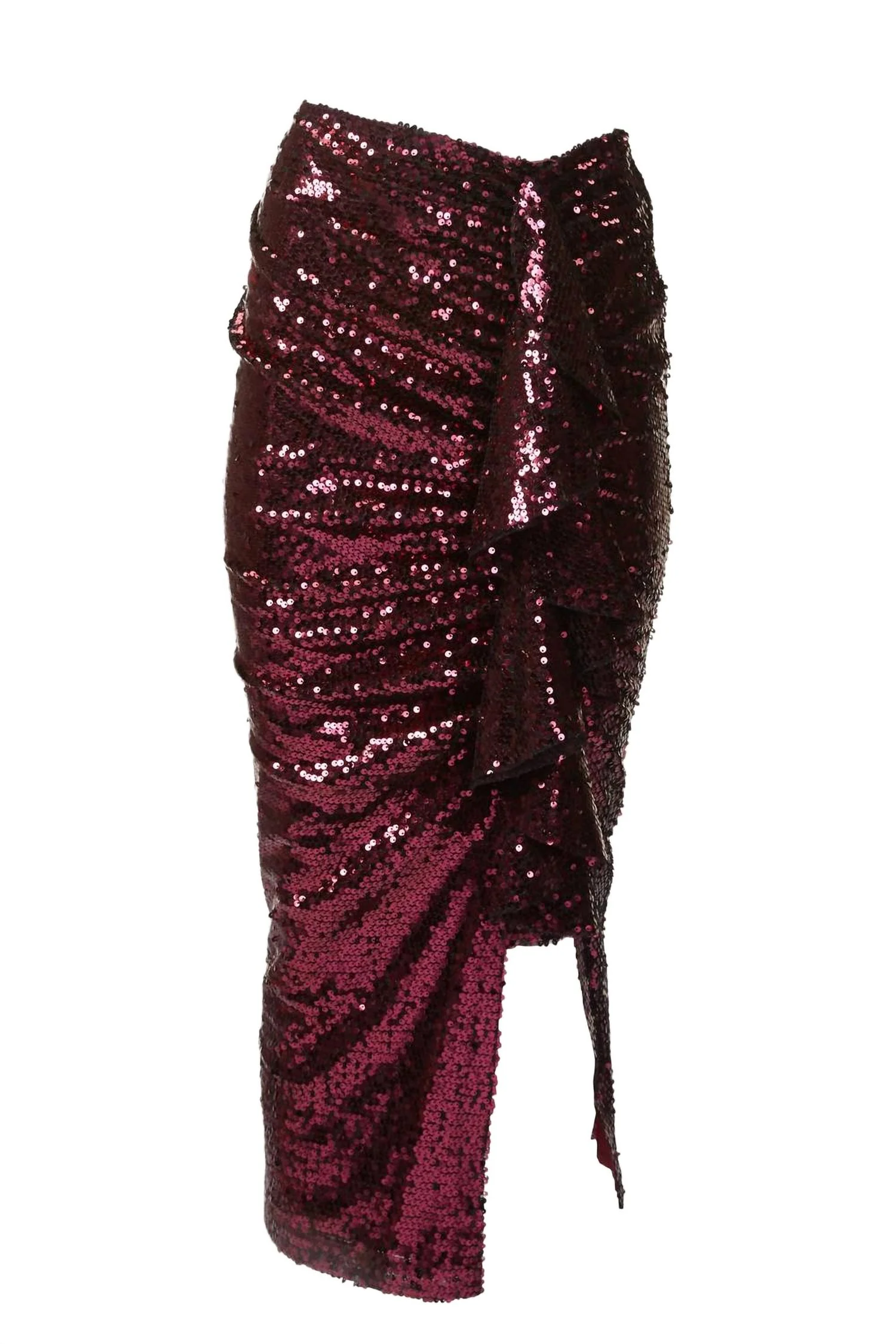 Moore Midi Skirt In Burgundy