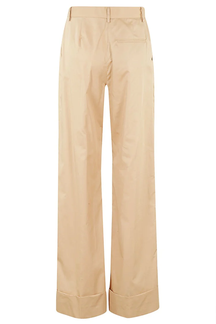 Blush Satin Cotton Trousers