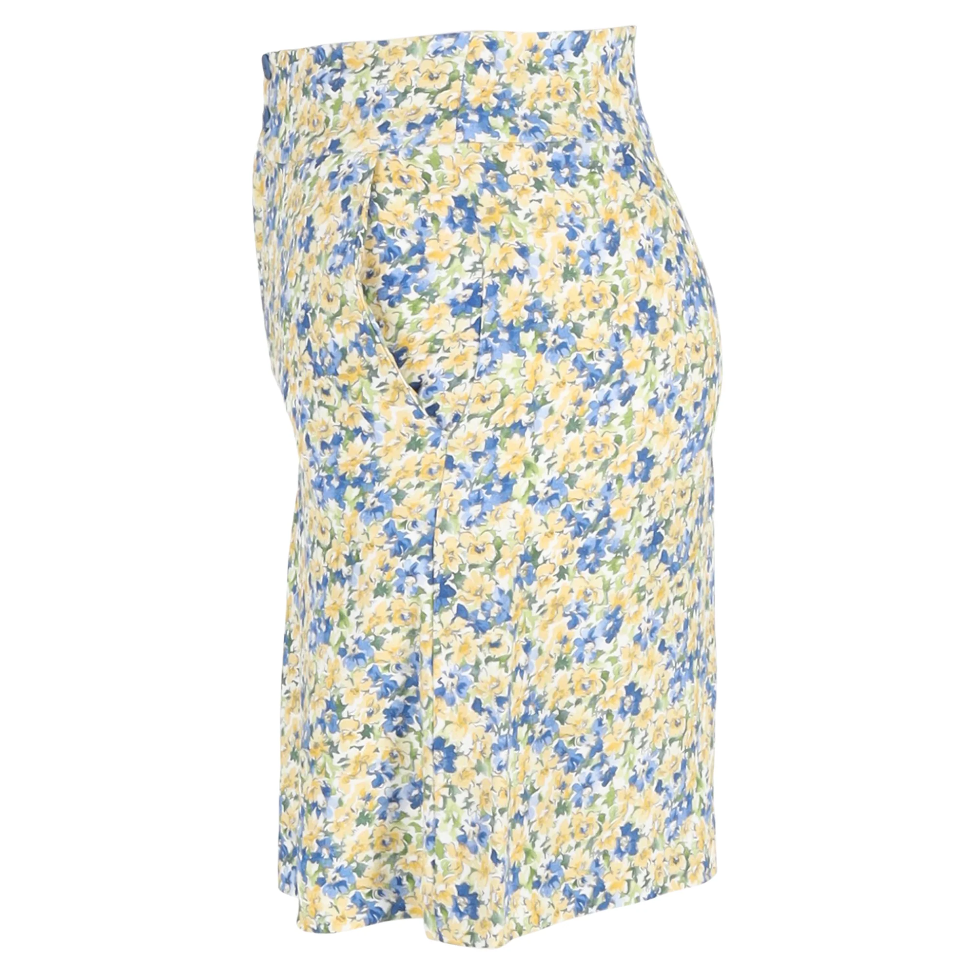 A.P.C. Christa Crepe Mini Skirt in Floral Print Viscose