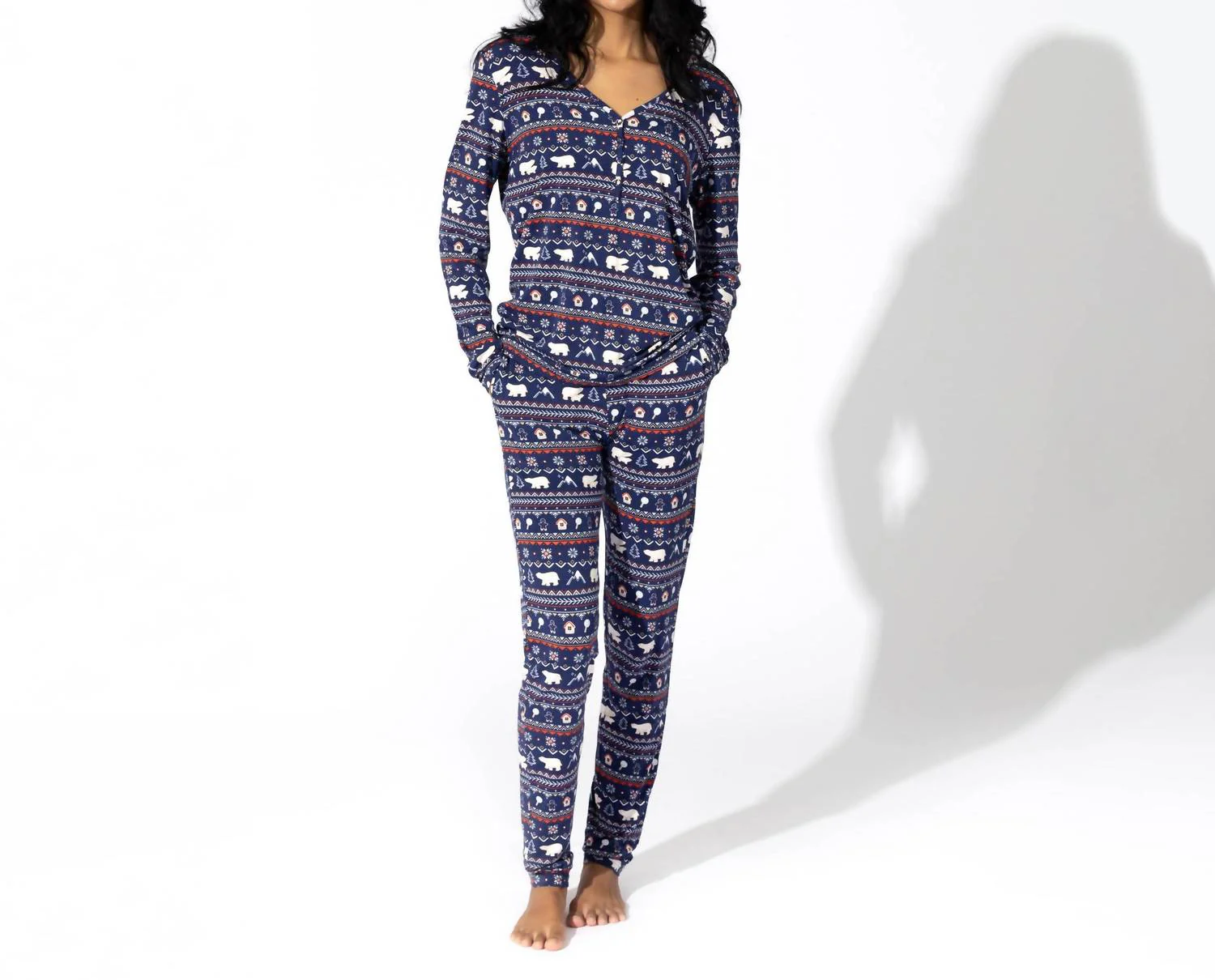 Bamboo Women's Pajama Set In Polar Isle Blue