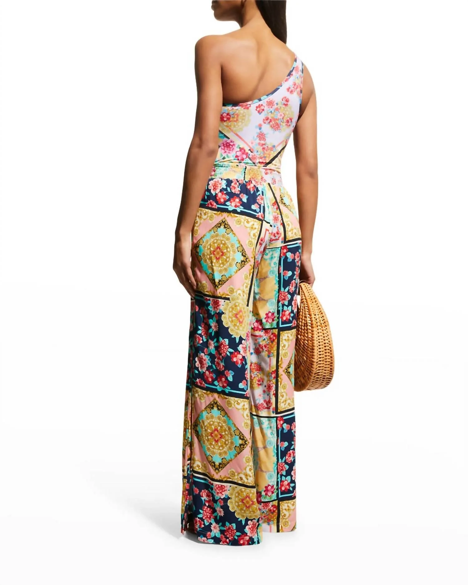 Japer Smocked Waist Pant In Multi