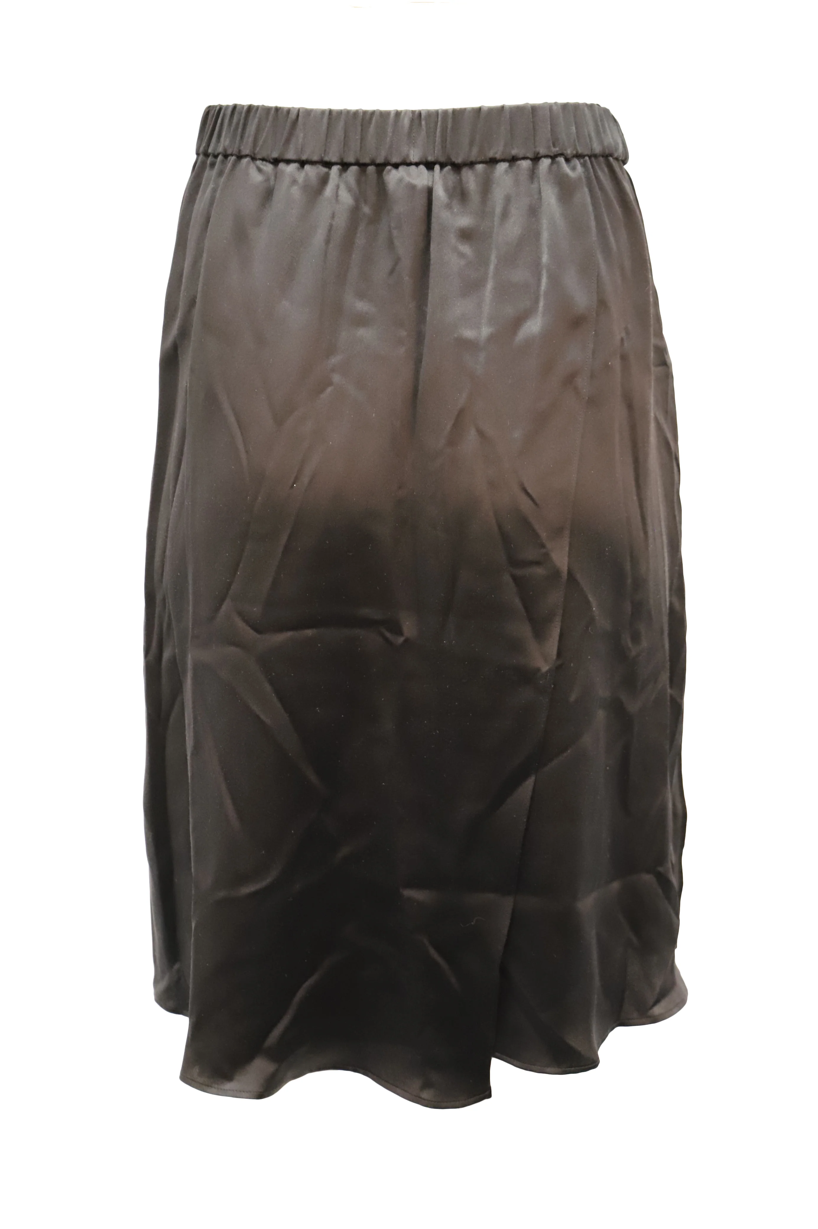 Vince Slit Skirt in Black Silk