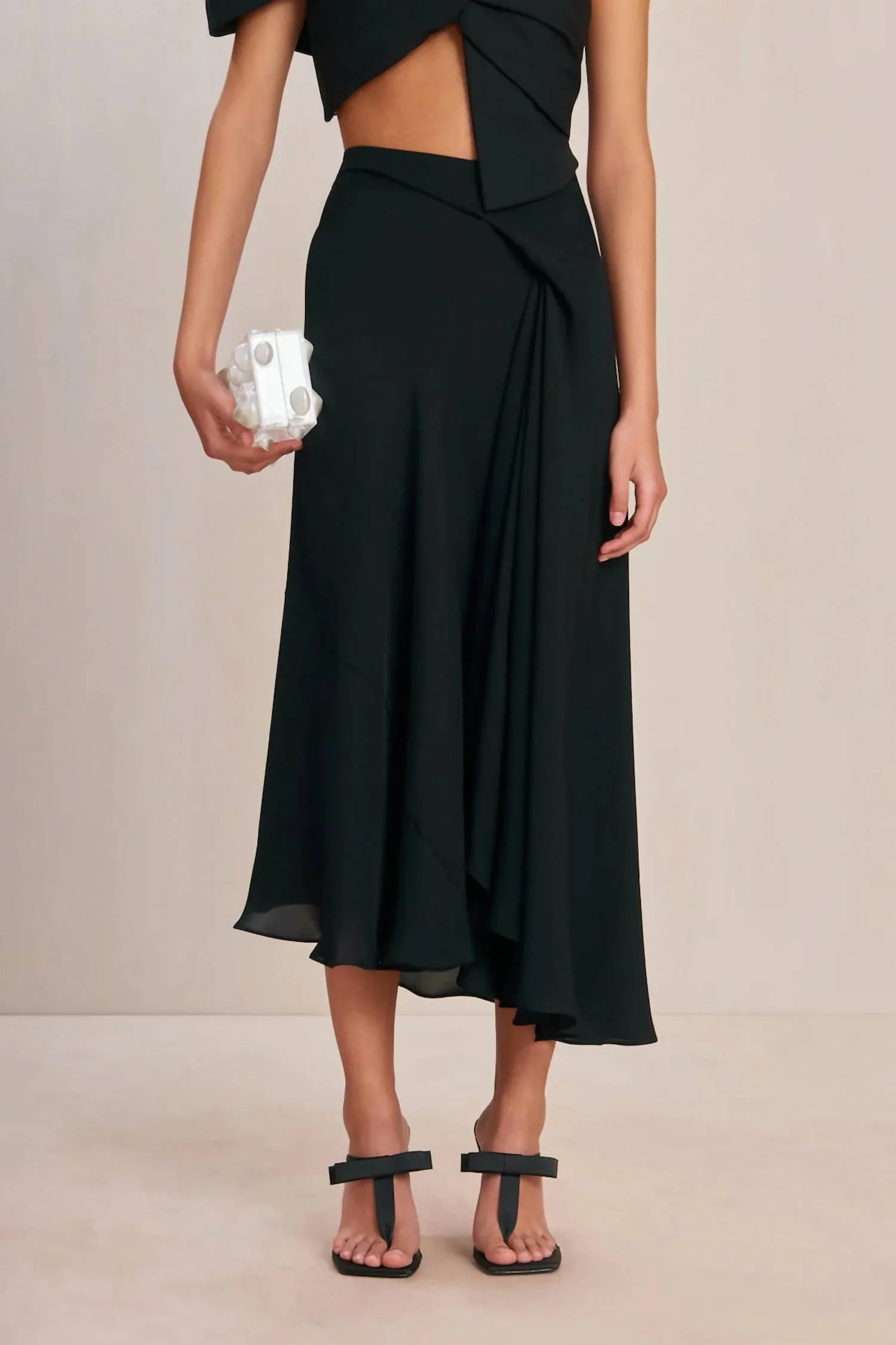 Shera Midi Skirt In Black