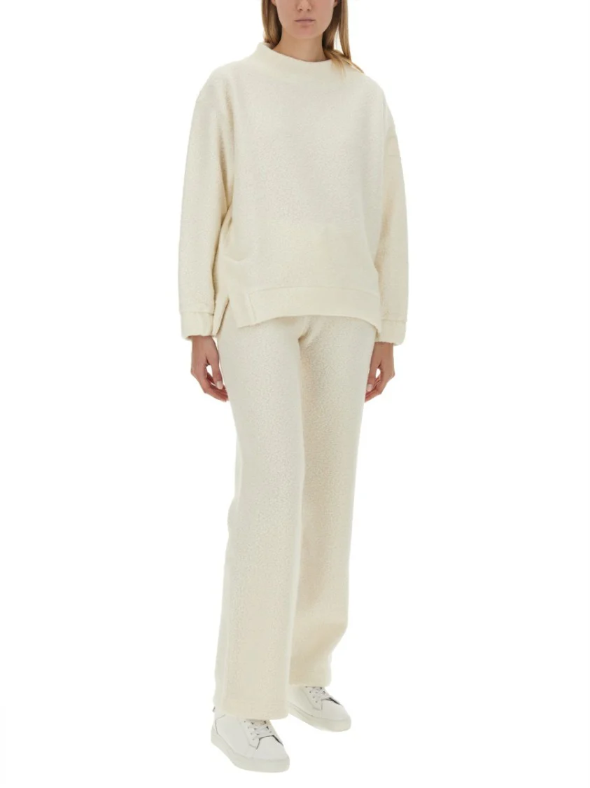 Textured Regular Fit Pants With Drawstring Waist