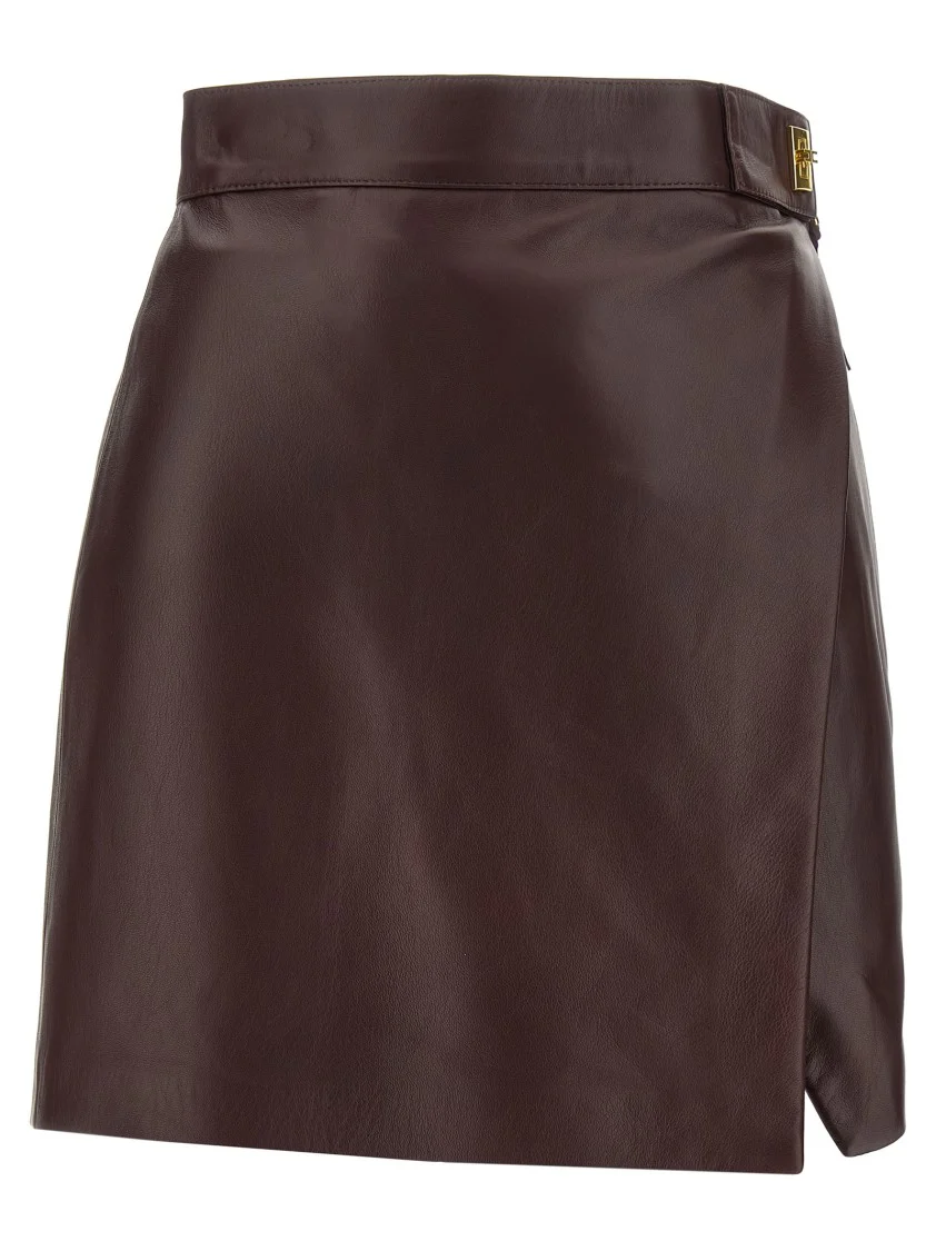 Nappa Leather Mini Skirt