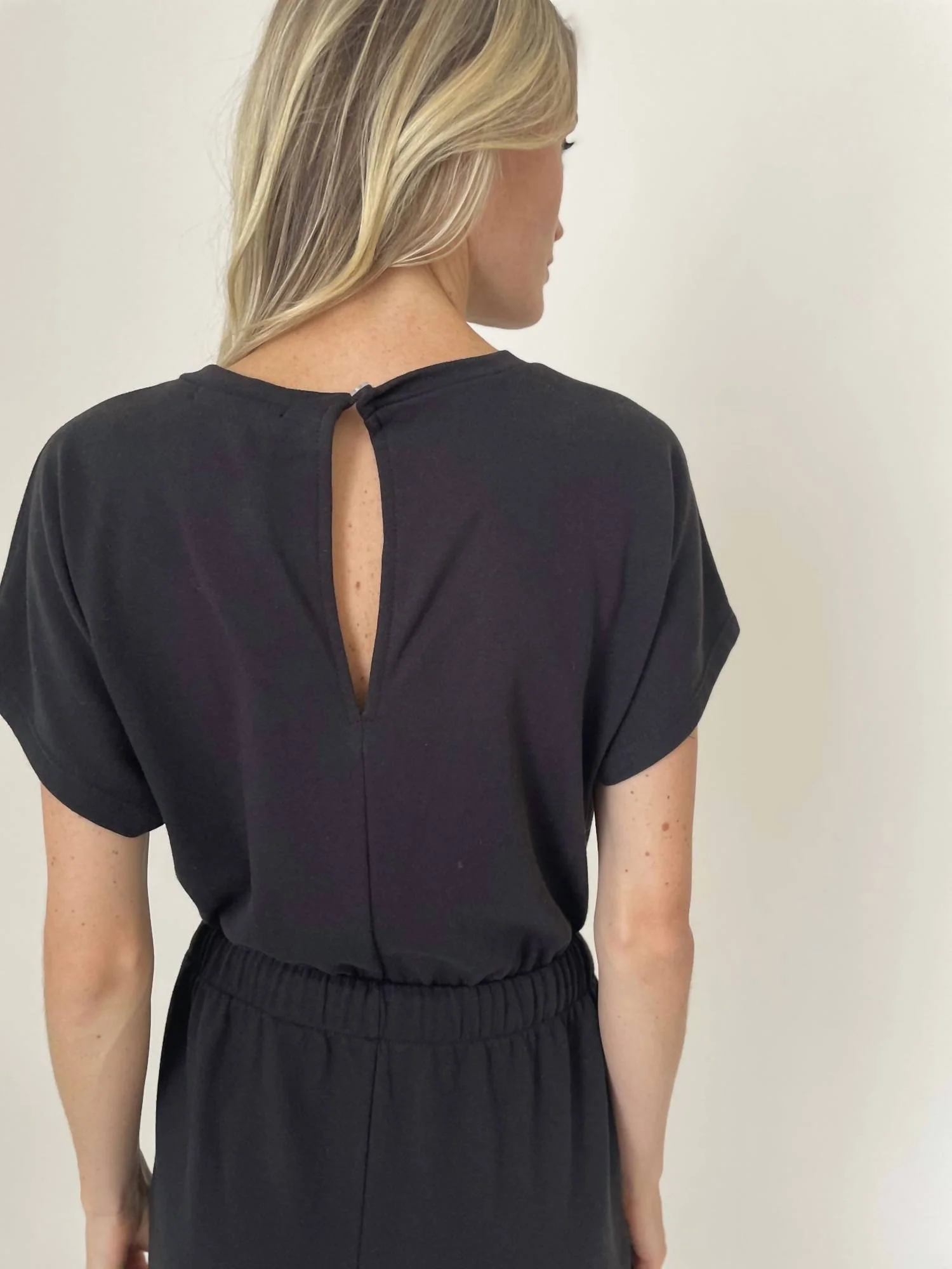 Phoenix Terry Pocket Jumpsuit In Black