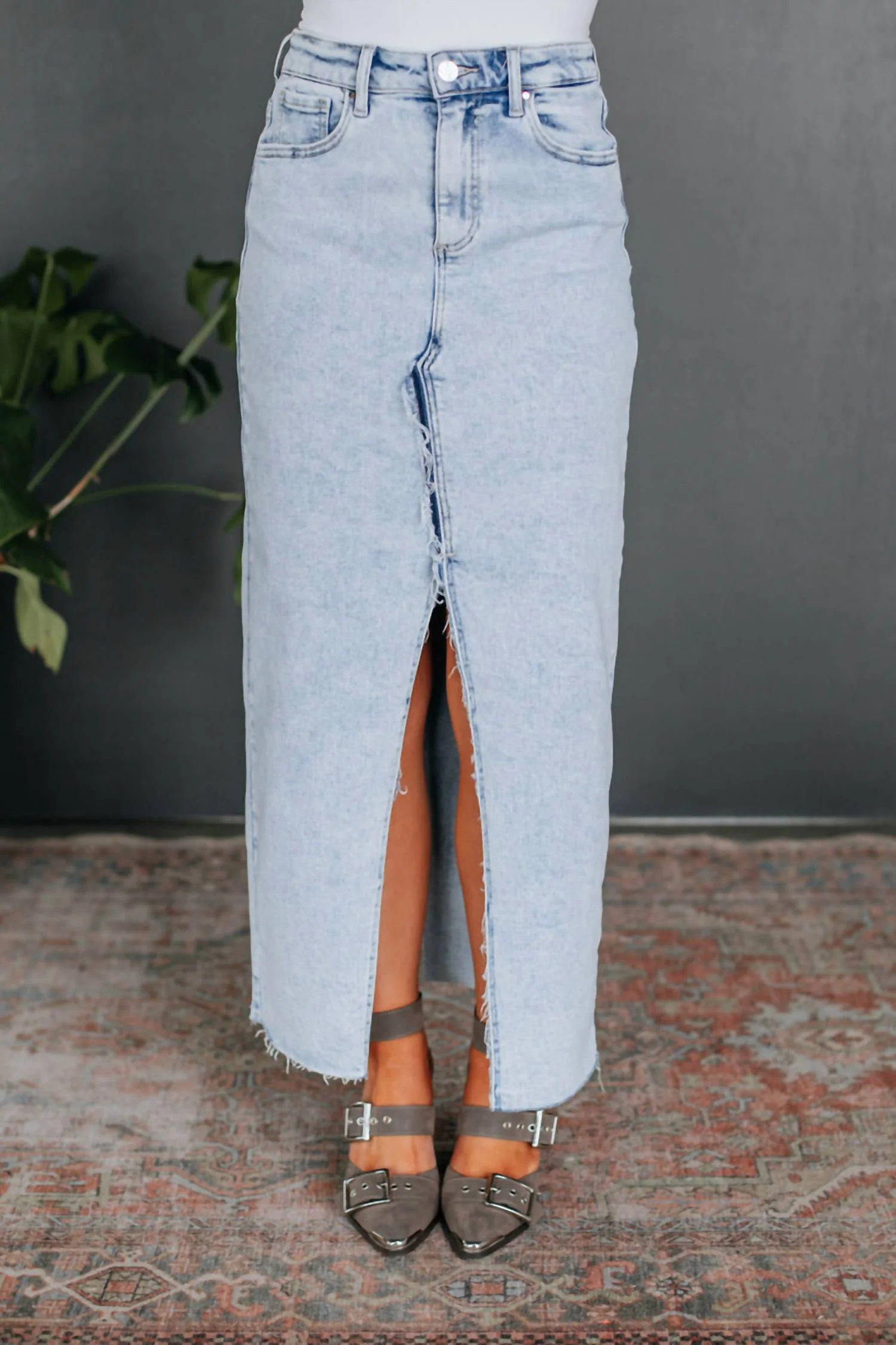 Sophia Denim Skirt In Light Wash