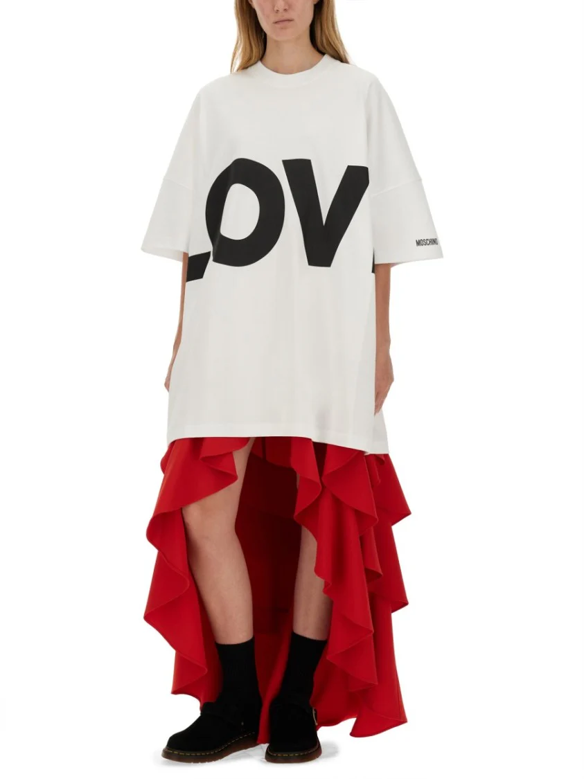 Crepe Skirt With Ruffles