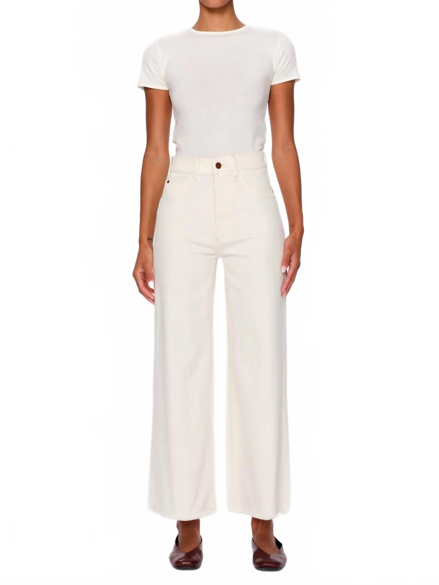 Hepburn Wide Leg Jeans In White