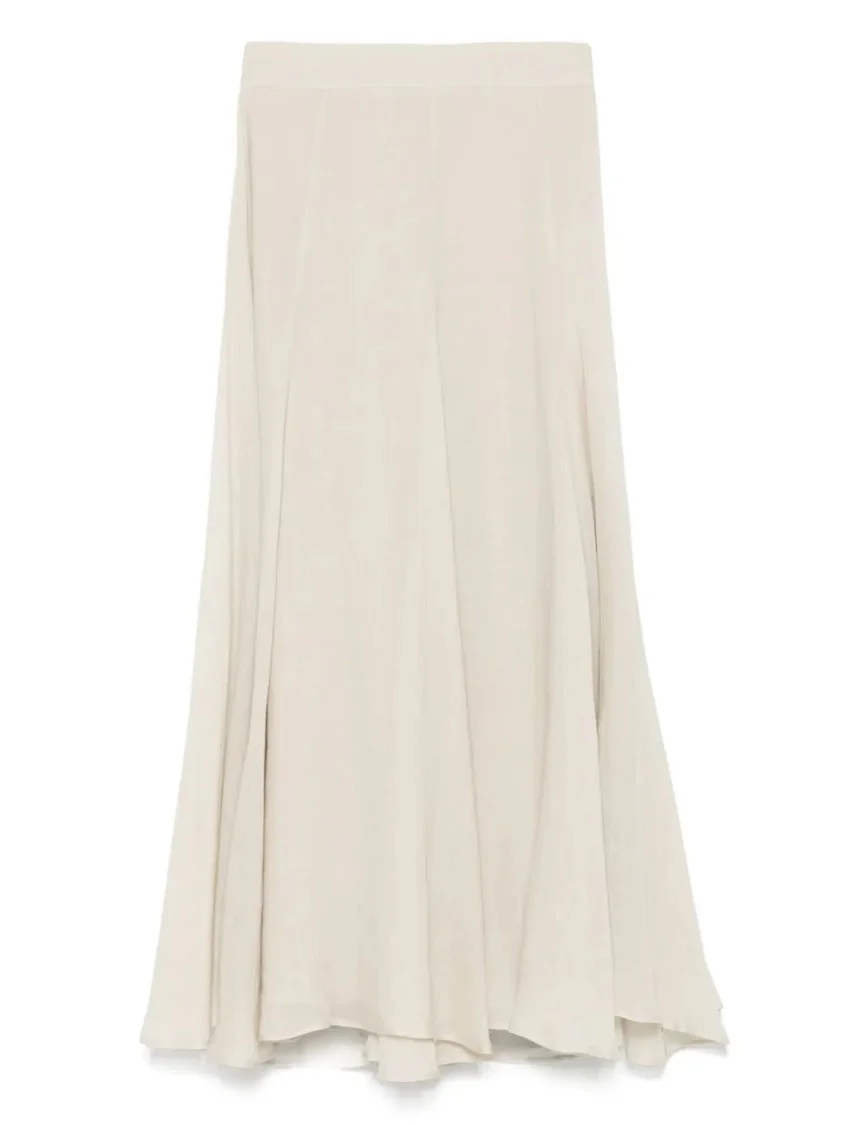 Ecru Ramie Maxi Skirt