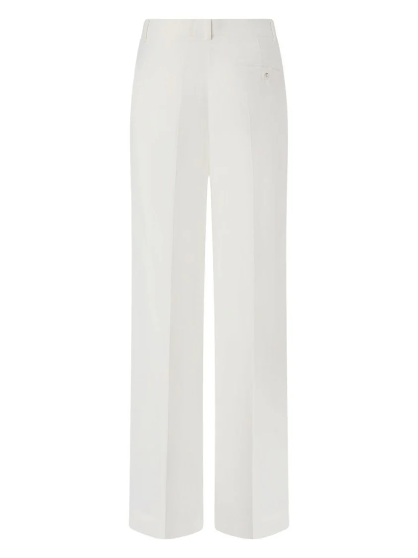 Straight-Leg Linen Trousers With Concealed Fastening
