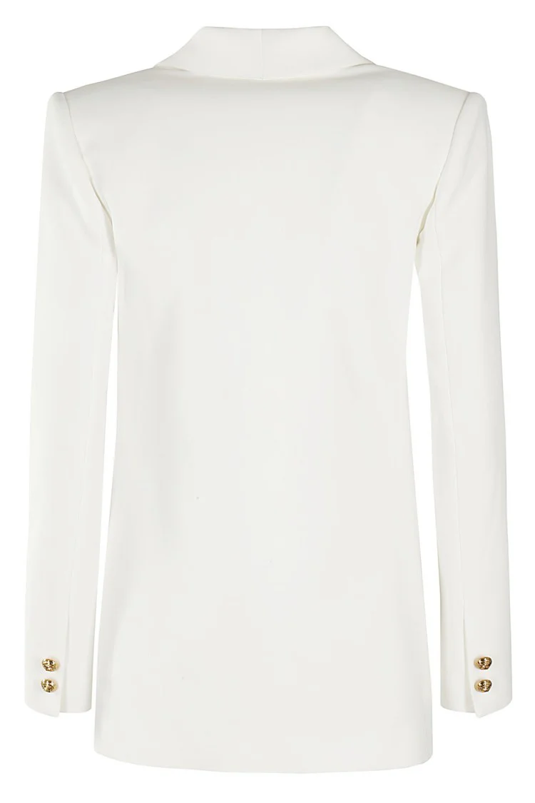 Ivory Blazer With Satin Shawl Lapels