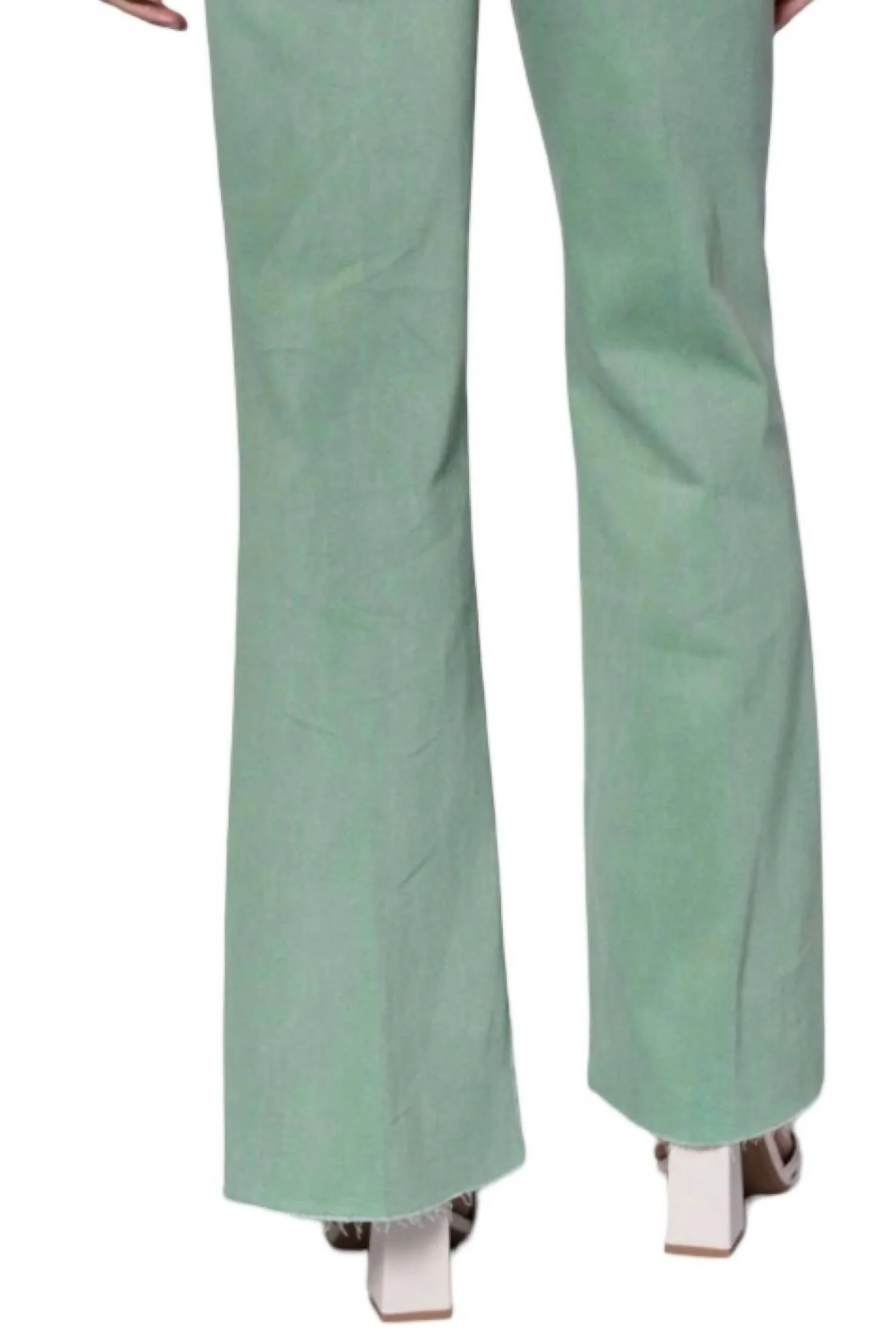 Fiona High Rise Jeans In Iceberg Green