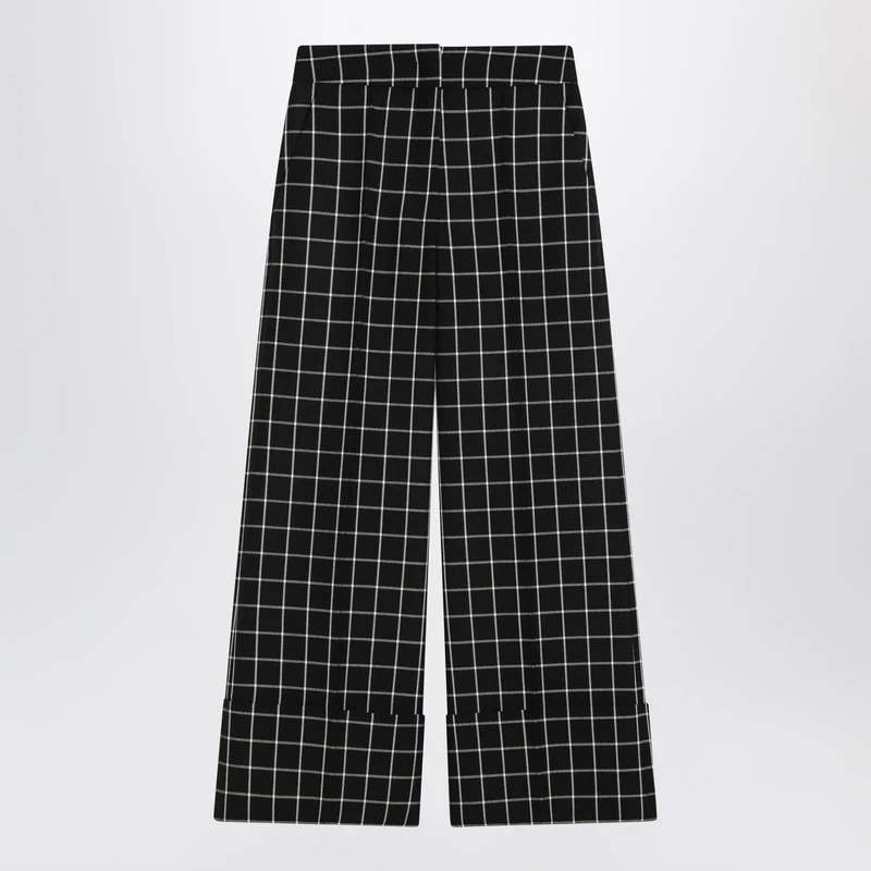 Valentino Women's /ivory Cheque Trousers