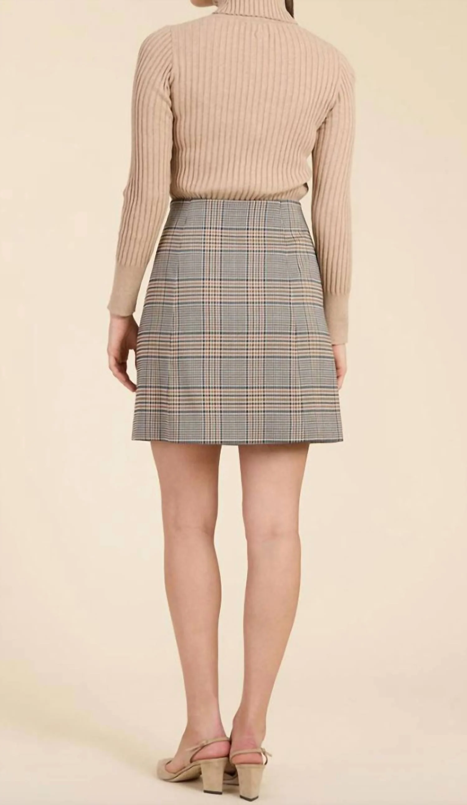 Cindy Mini Skirt In Buckingham Plaid