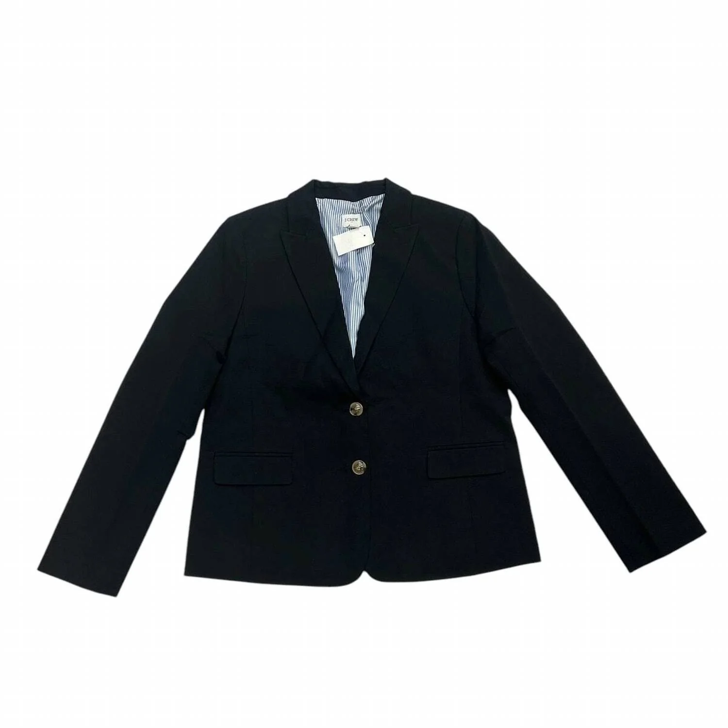 Cotton-Blend Two-Button Blazer In Black